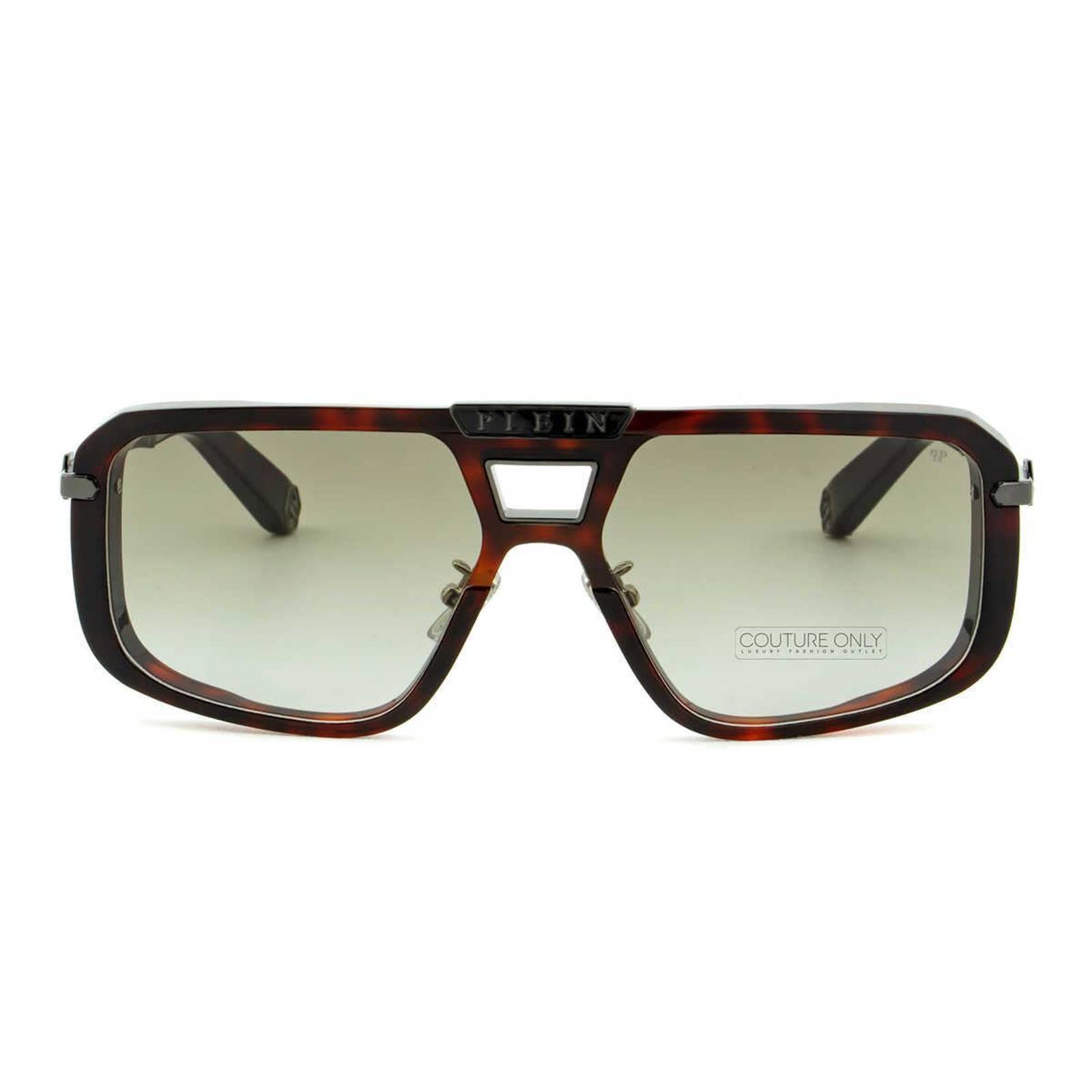 Men Square Shield Havana Brown Sunglasses SPP008M-0777