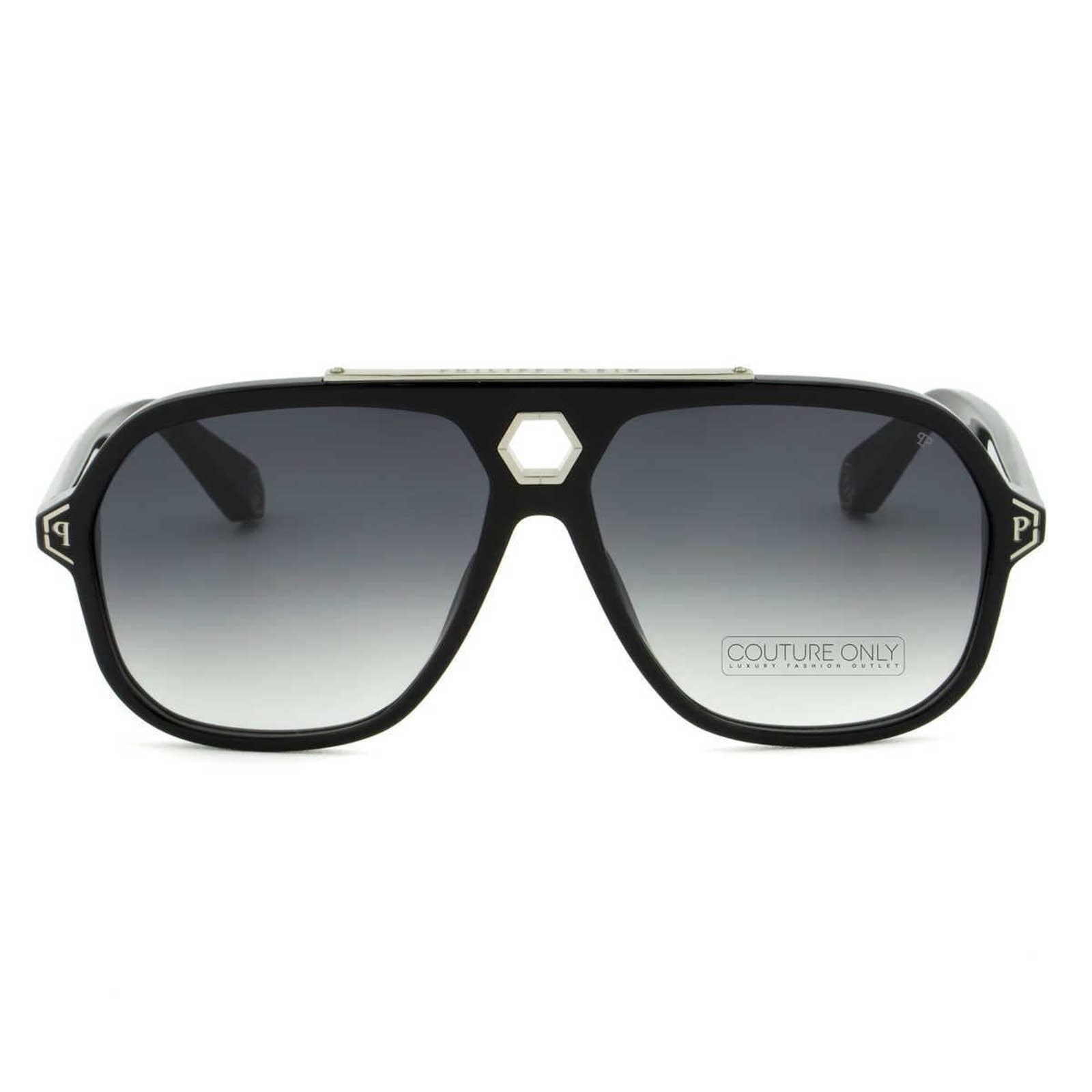 Men Black Aviator Square Sunglasses SPP004M-0700