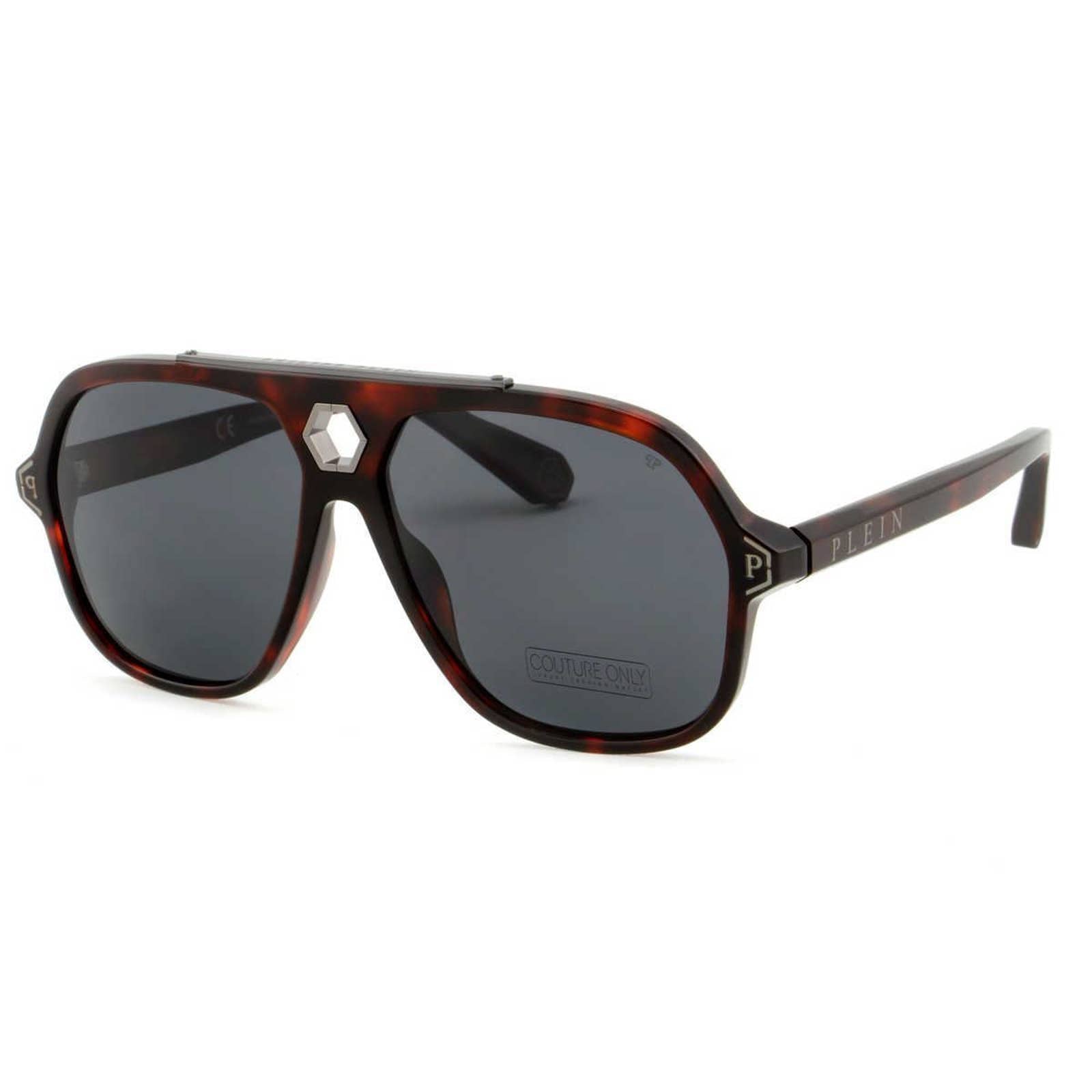 Men Square Sunglasses SPP004M-9ATP Havana Brown & Gray Lens