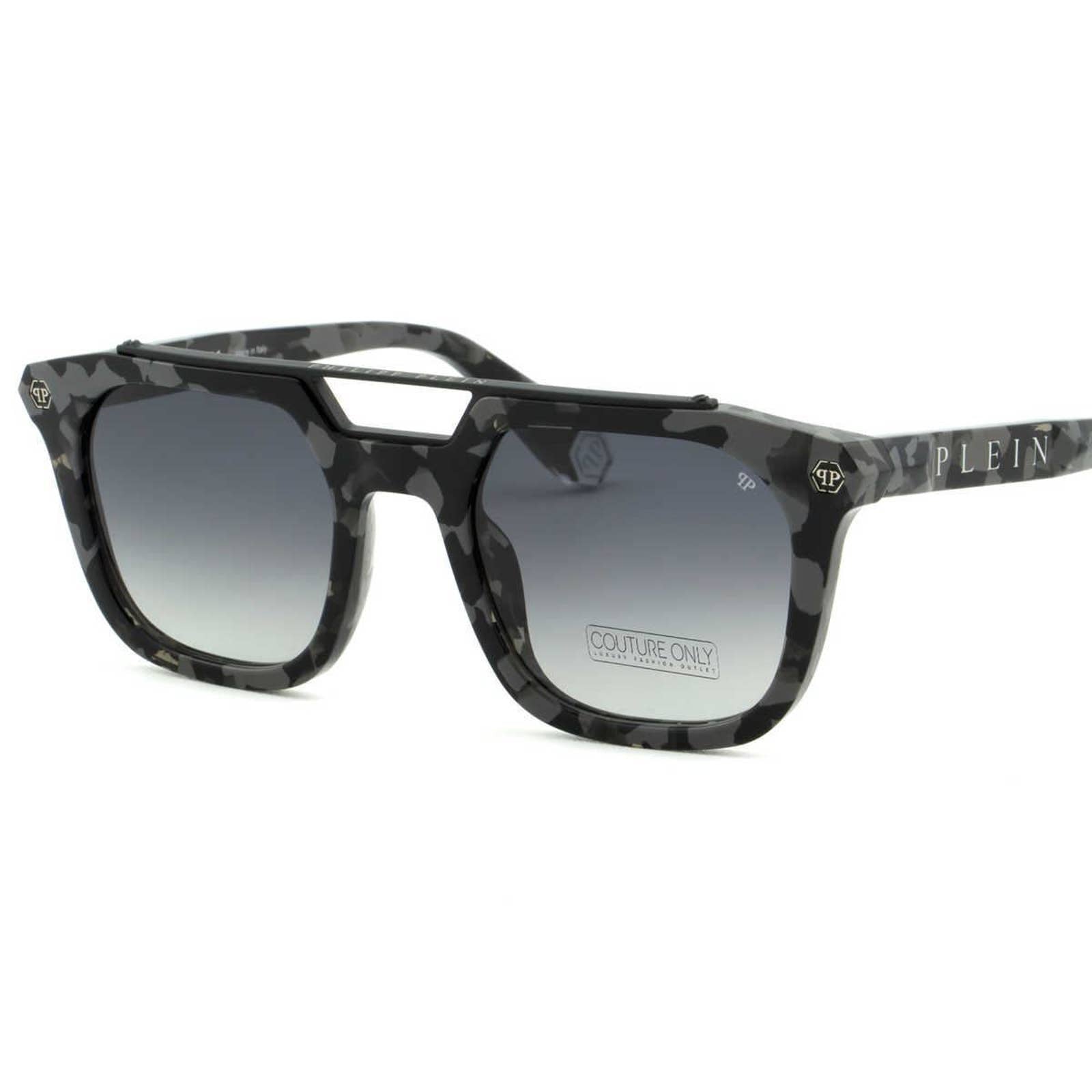 Men Camo Square Sunglasses SPP001M-0721 Gray Lens