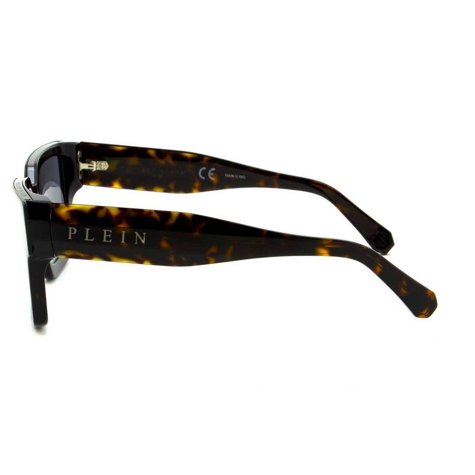 Men Havana Brown Square Sunglasses SPP005M-722X Havana Brown Acetate & Silver