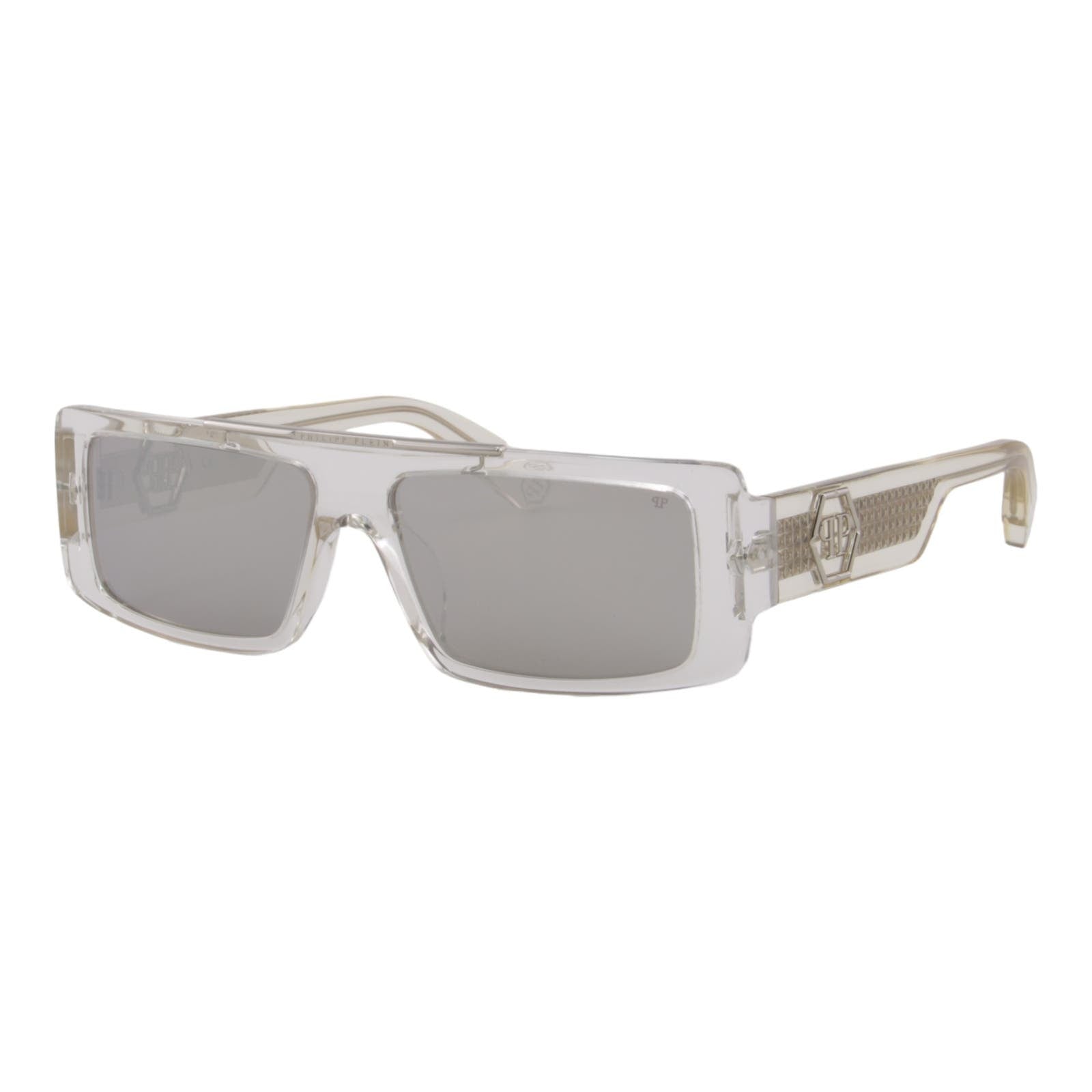 Men Slim Rectangular Sunglasses SPP003V-880X Mirrored Lens