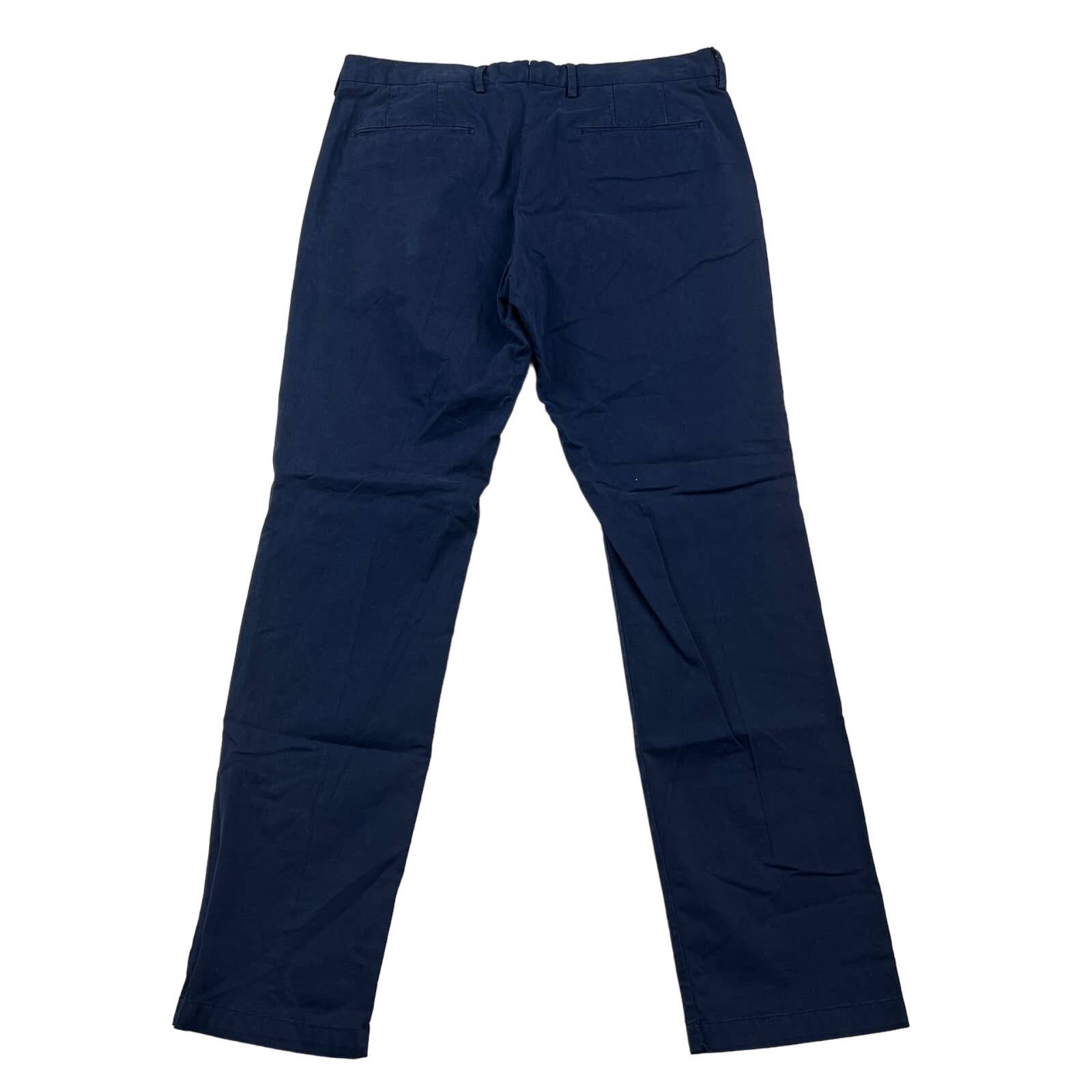 Dylan Gray Men Navy Blue Chinos Pants US 34 Classic Straight