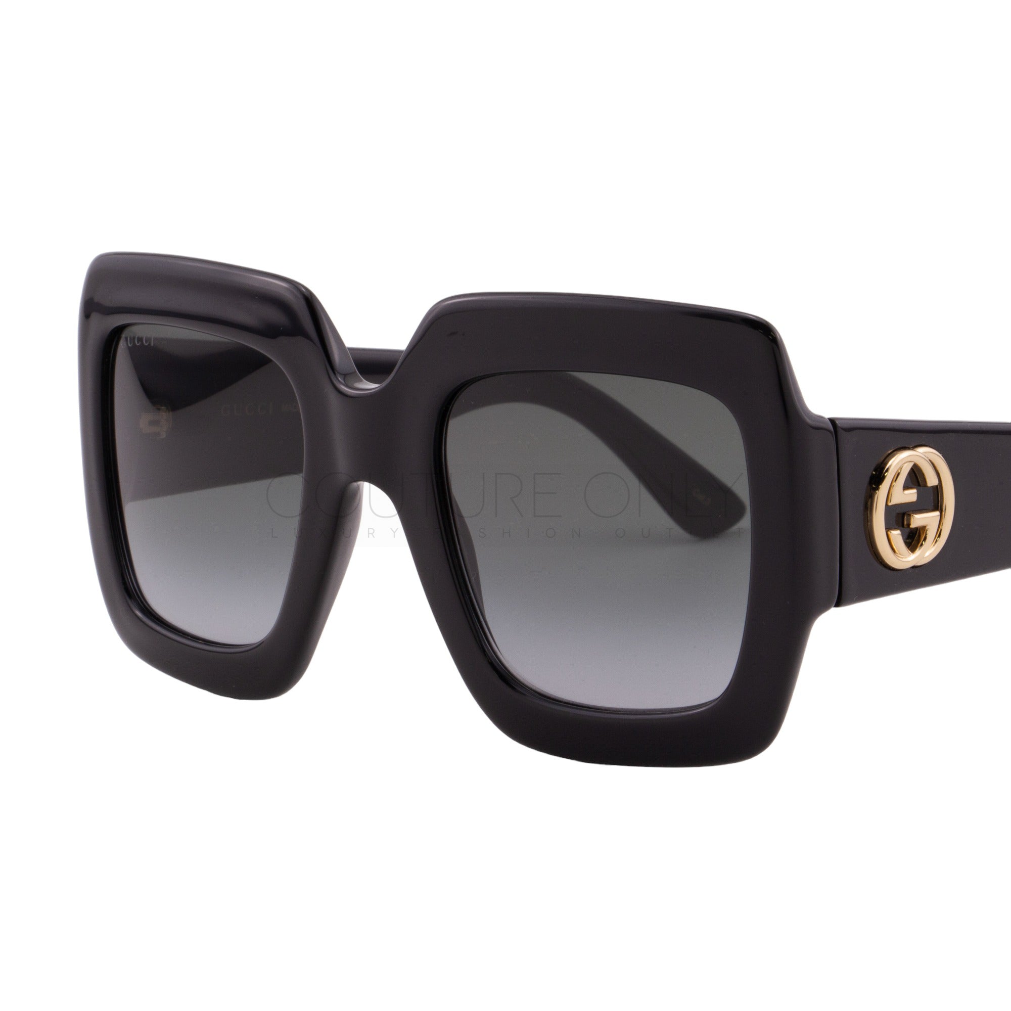Women Black Oversized Square Sunglasses GG0053SN-001