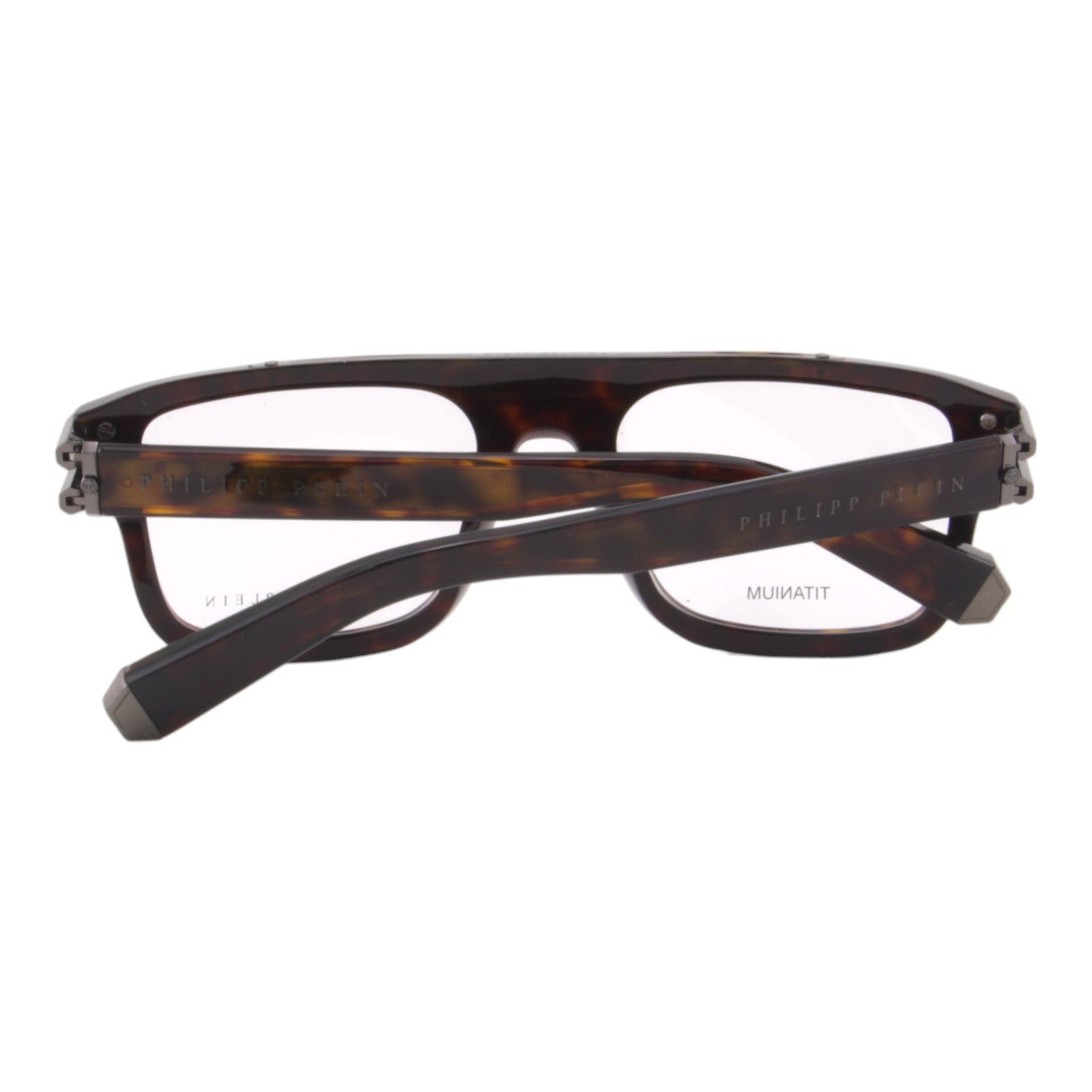 Men Square Glasses VPP021M-0722 Havana Brown Gunmetal Titanium Optical Frame