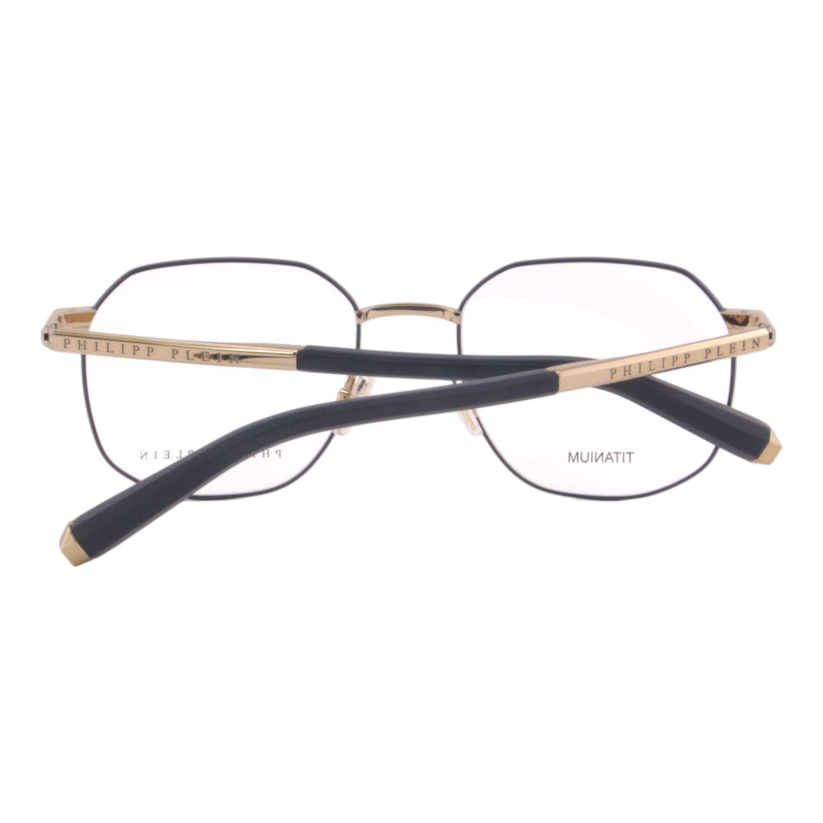 Men Glasses VPP020M-02A8 Navy & Gold Titanium Optical Square Frame