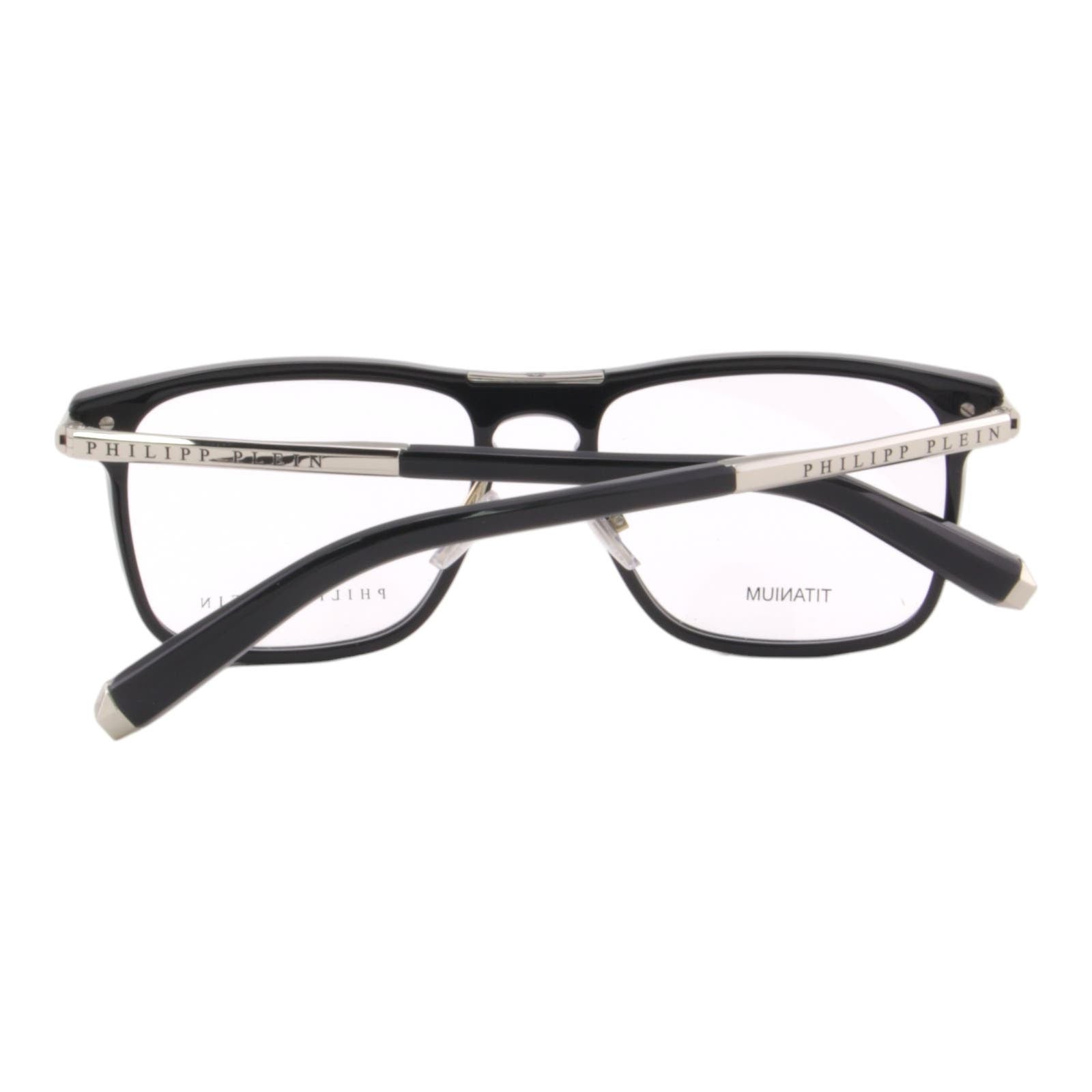 Men Glasses VPP019M-0700 Black Square & Silver Titanium Frame