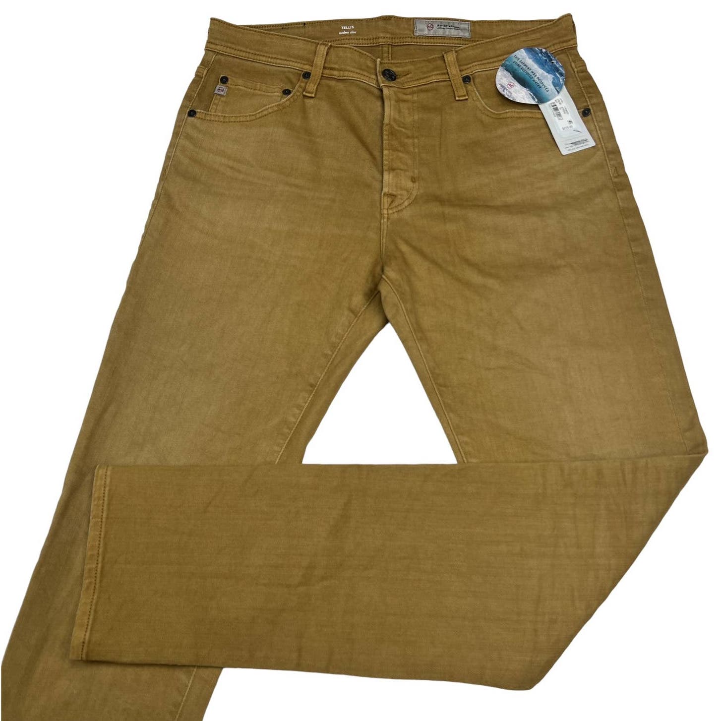 AG-ED Denim Tellis Men Brown Jeans US 34 Slim Fit Cotton