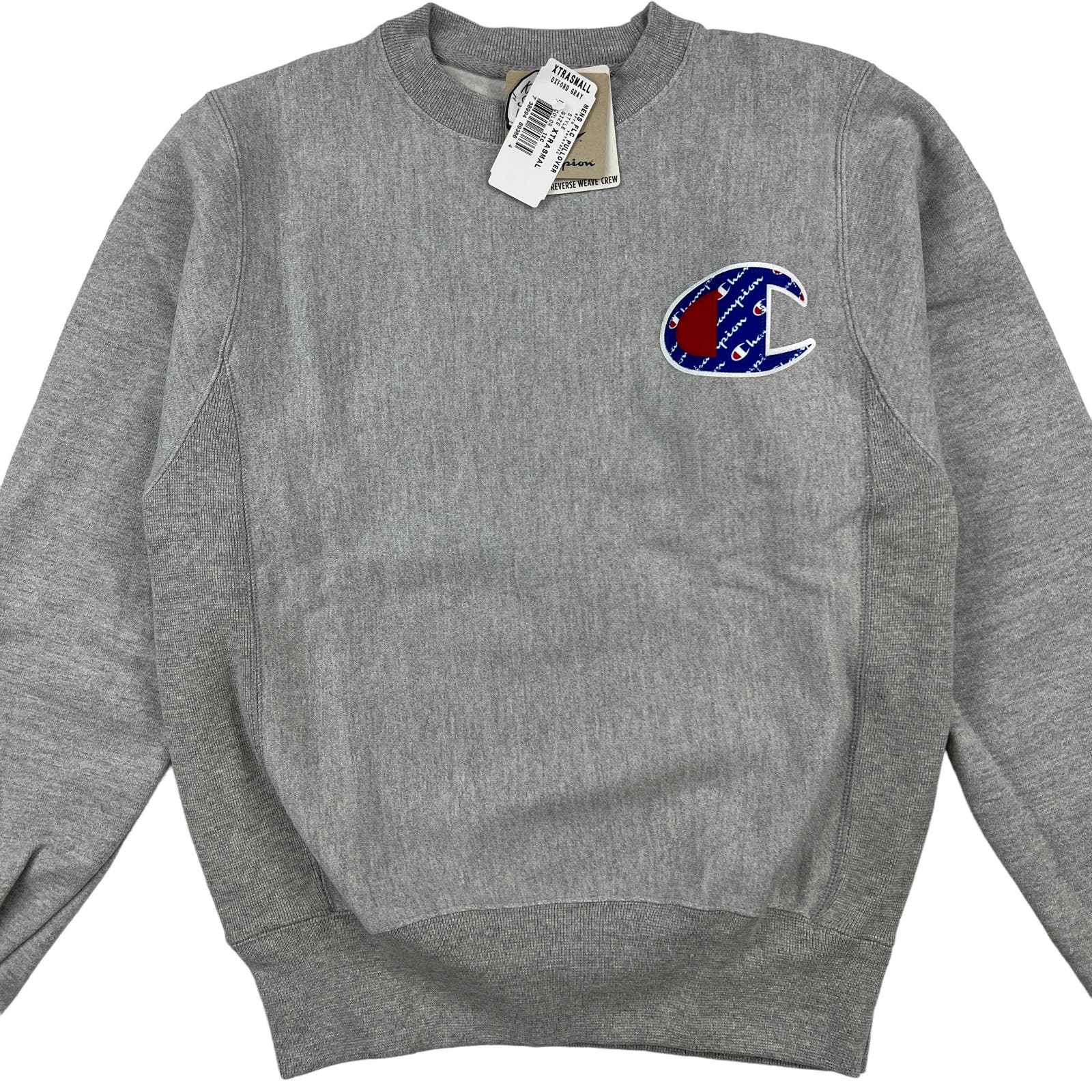 Champion Men Grey Sweatshirt US XS Crew neck long Sleeve Pullover