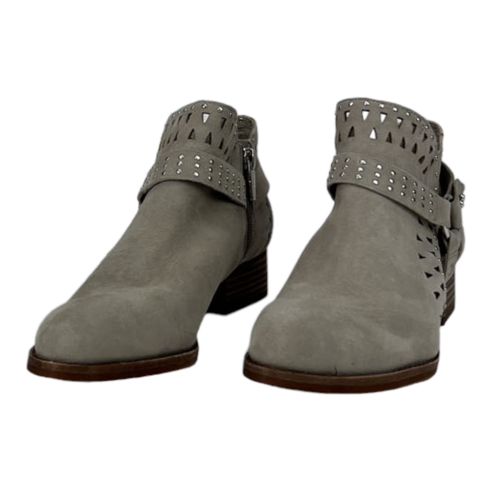Vince Camuto Women US 6 London Fog True Suede Grey Ankle Boots