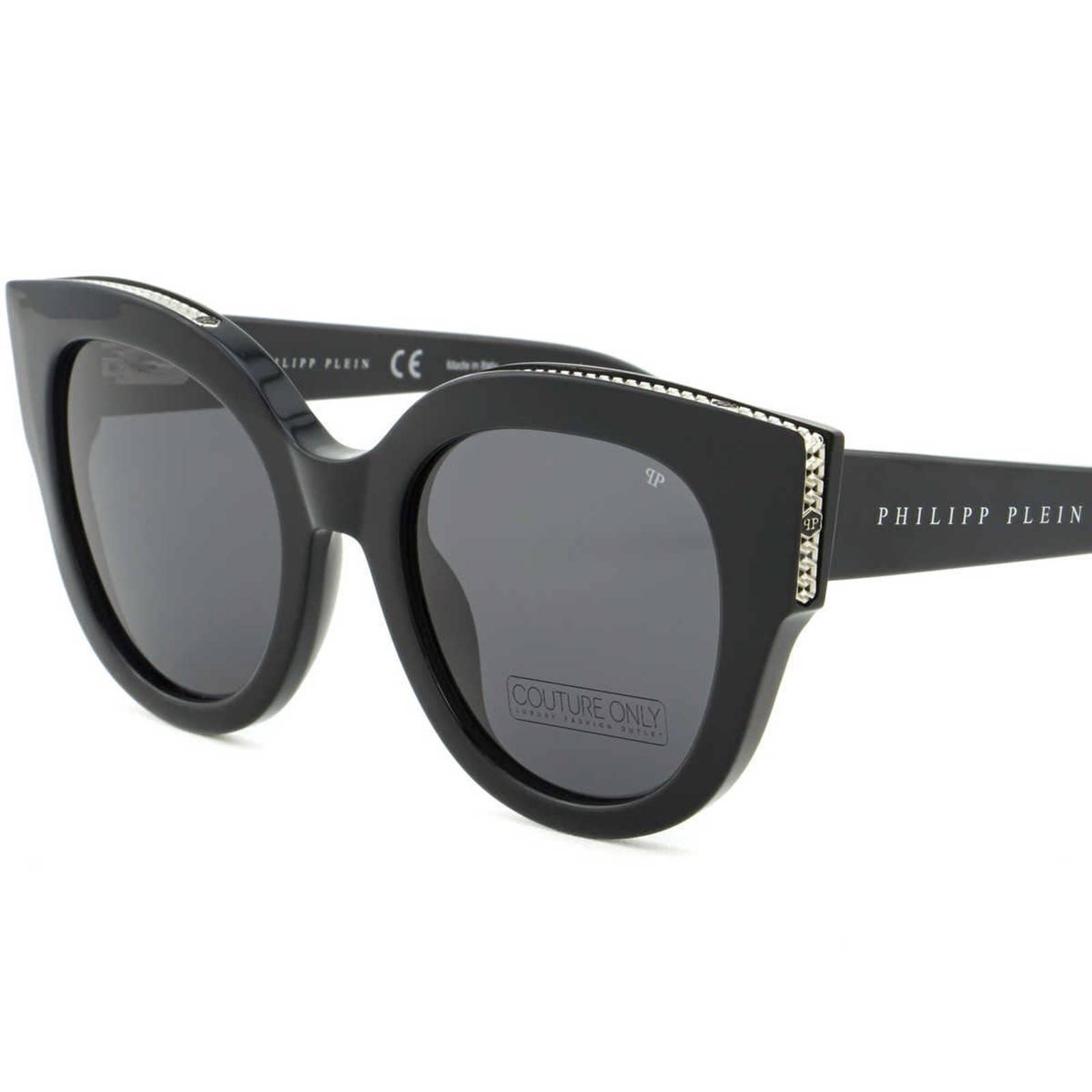 Women Black Cat Eye Oversized Sunglasses SPP026S-0700