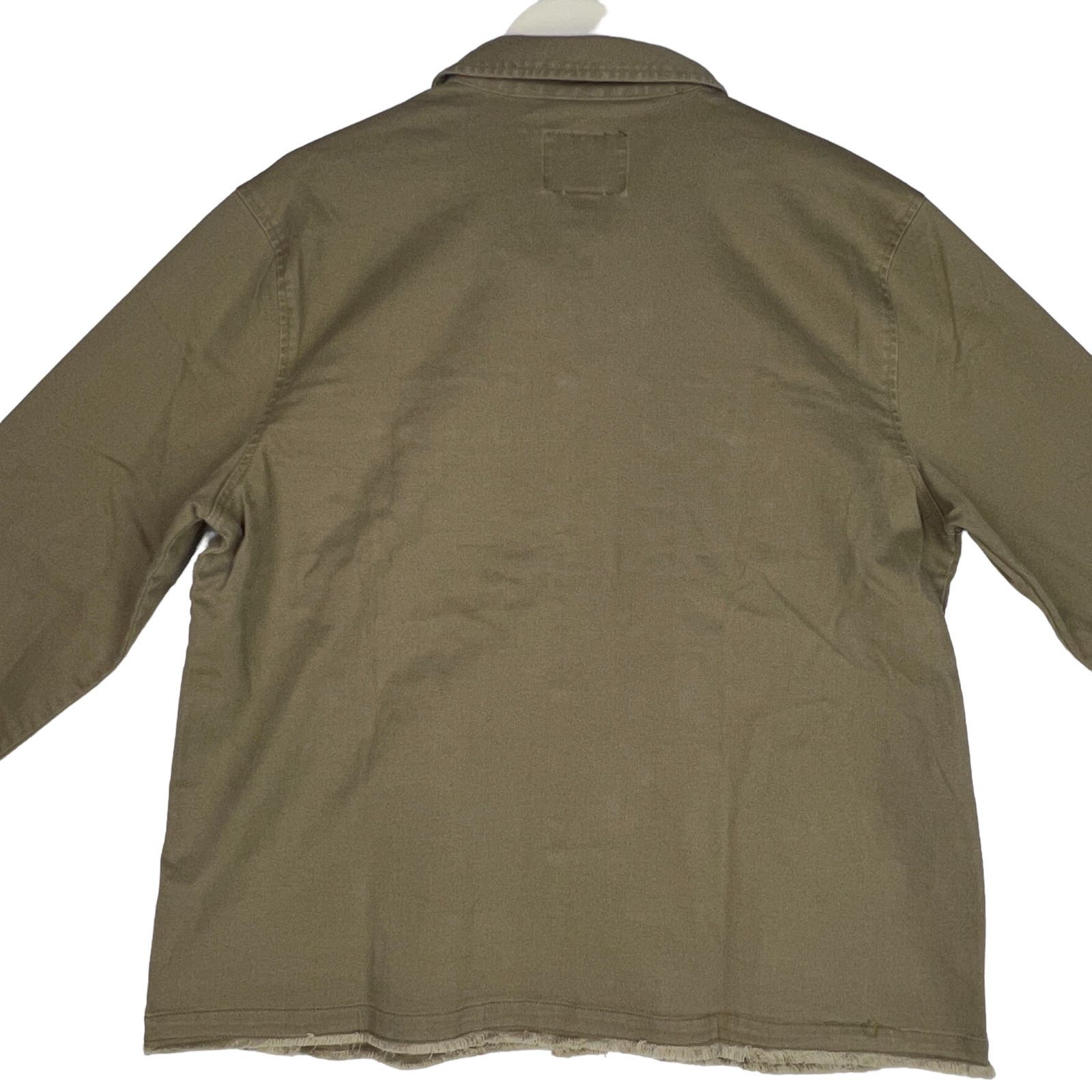 Sanctuary Los Angeles Men US XL Military Green Olive Utility Shirt Jacket