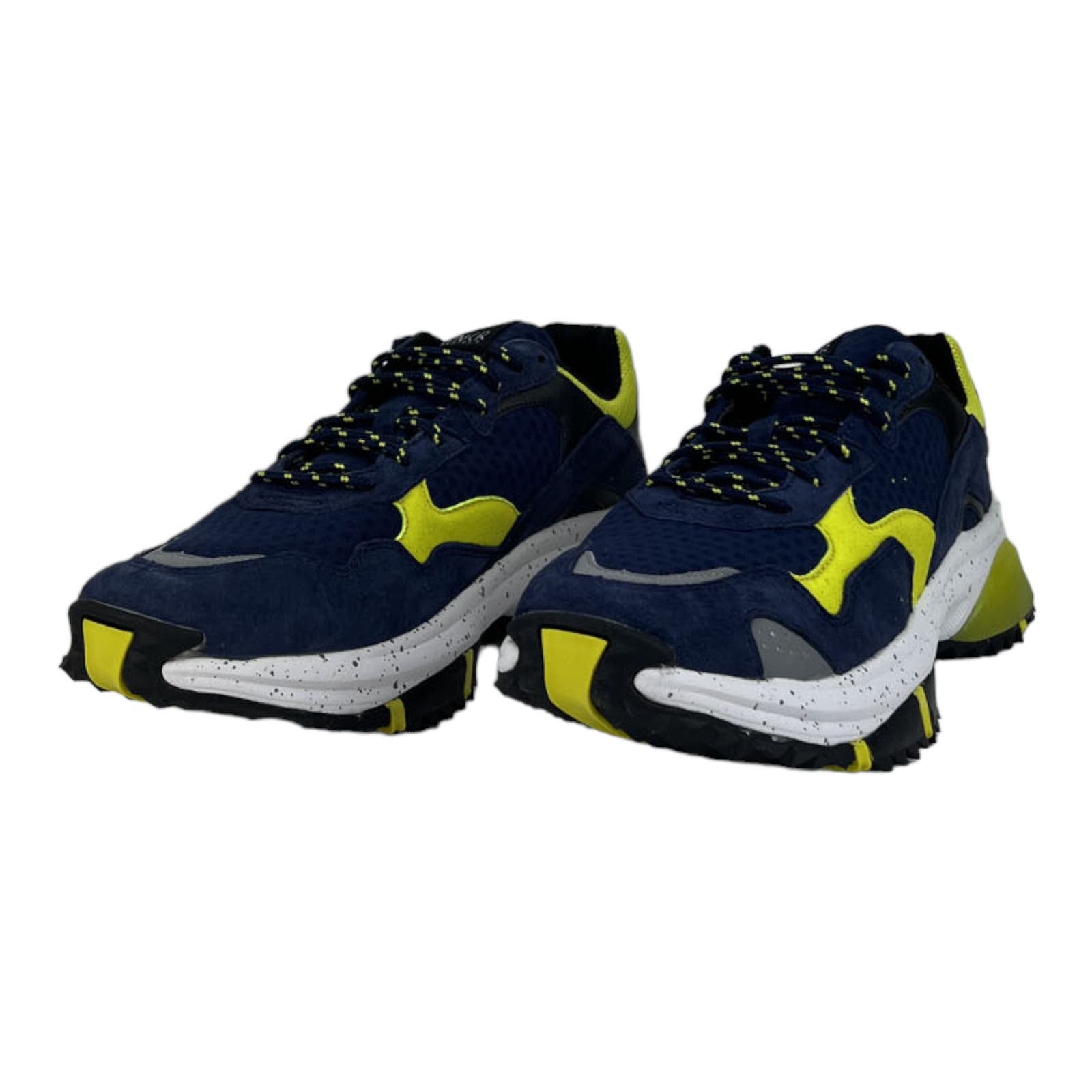 SNKR Project Men US 11.5 Blue-Yellow-White Prospect Park Sneakers