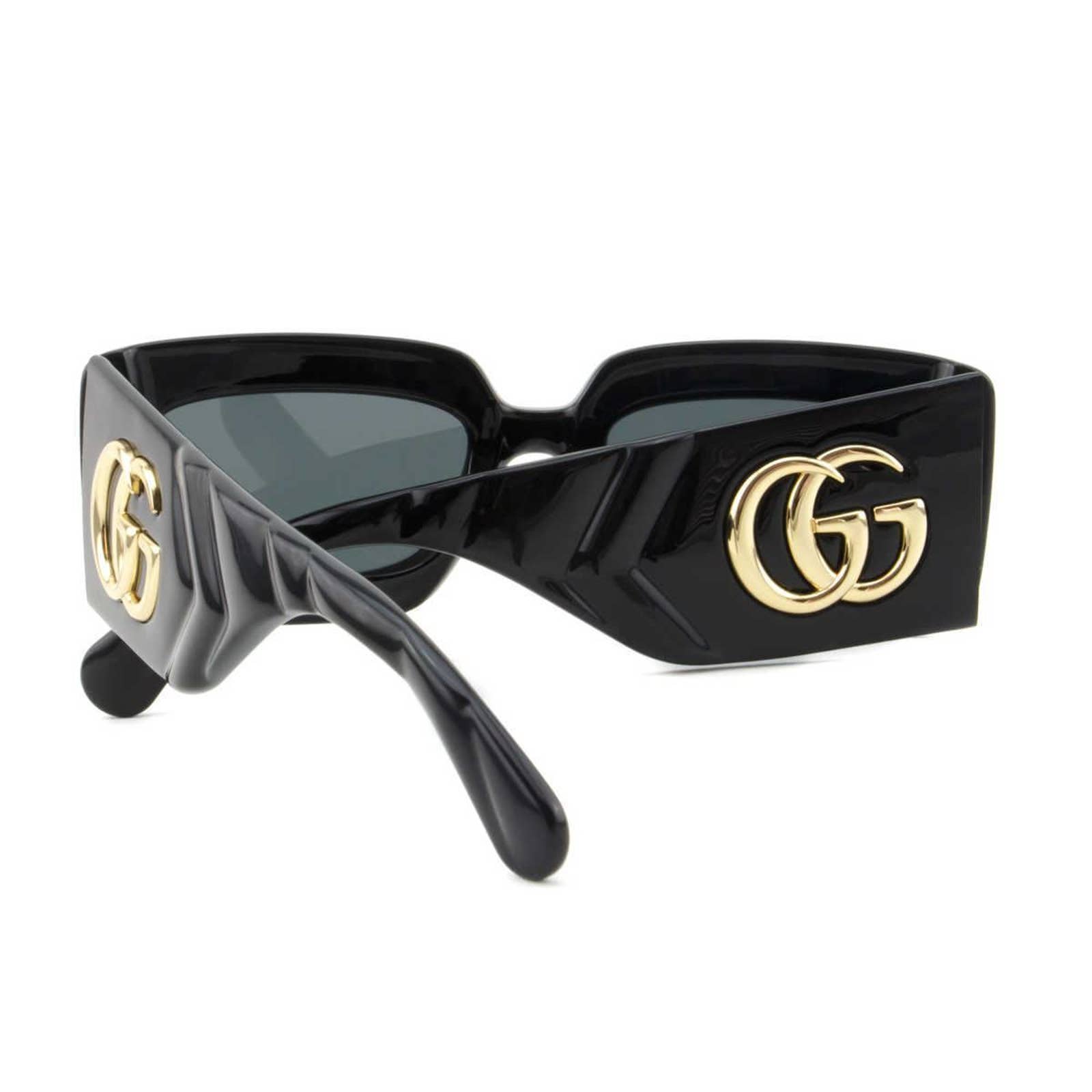 Women Rectangular Black Sunglasses GG0811S-001