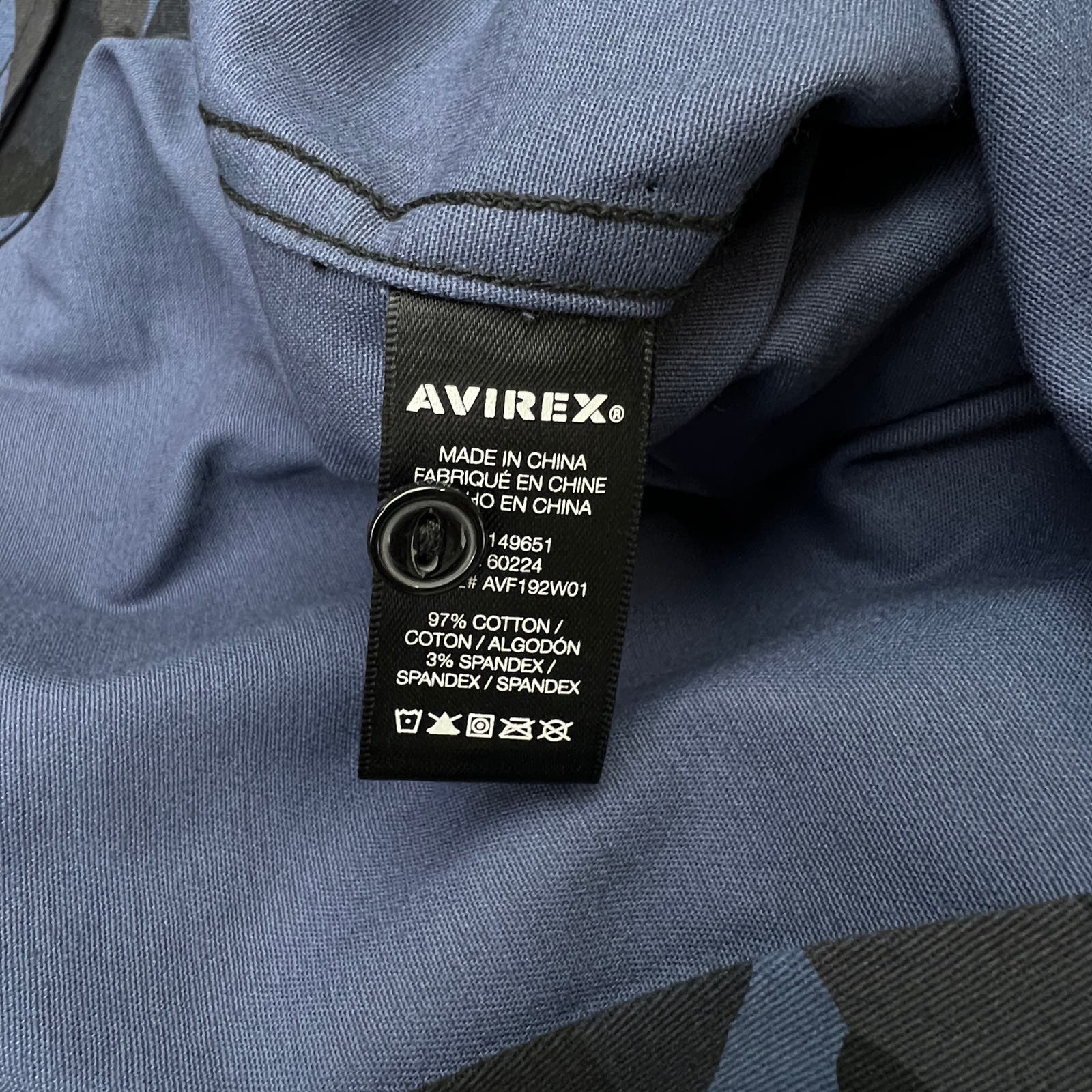 Avirex Civilian Military Tailors Men Navy Blazer US S Camo Button-down Shirt