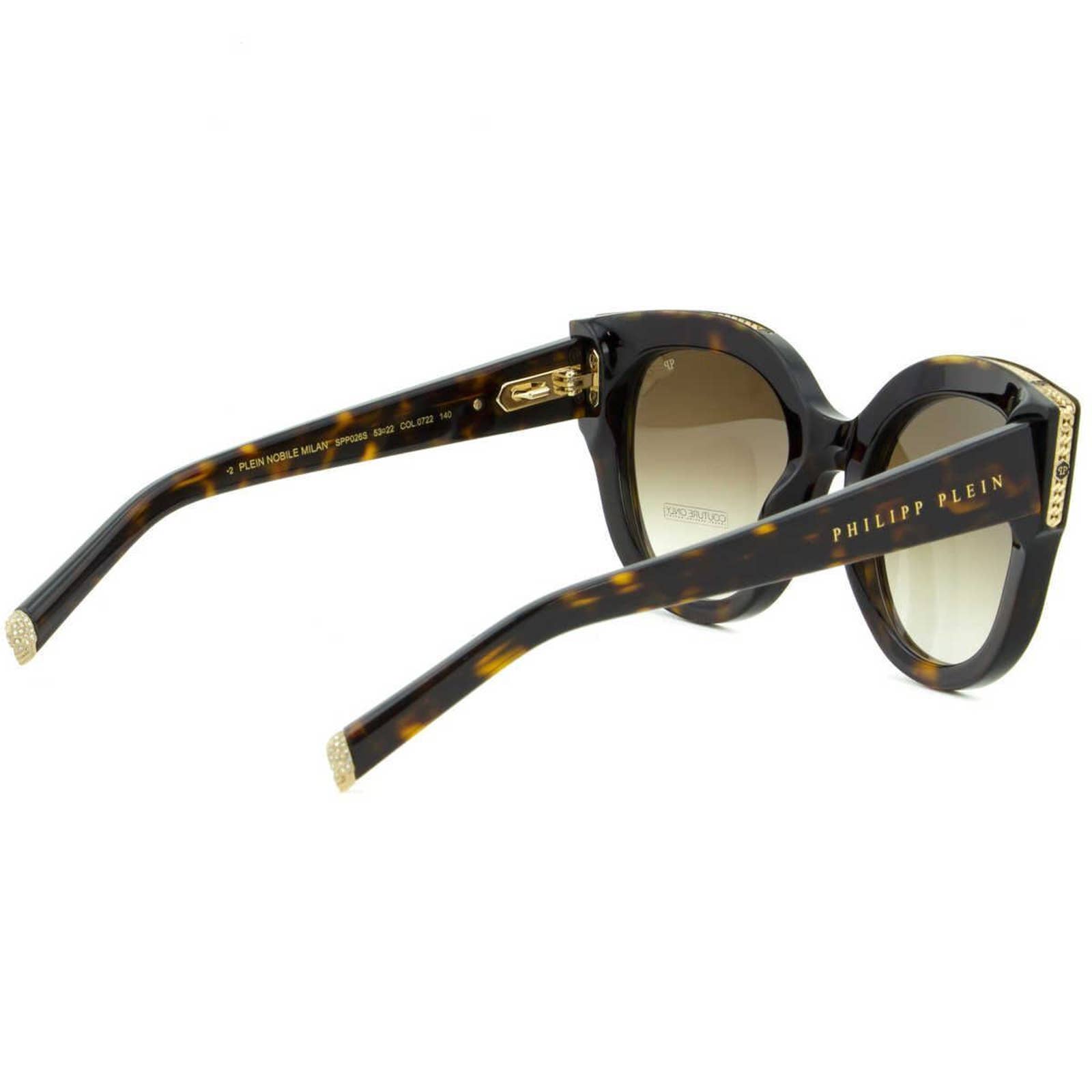 Women Havana Brown Cat-Eye Sunglasses SPP026S-0722