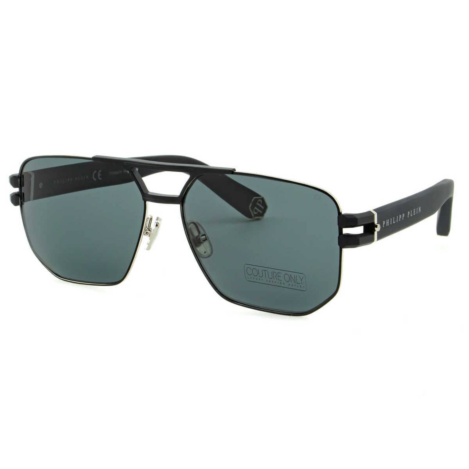 Men Black Titanium Square Sunglasses SPP012M-0523