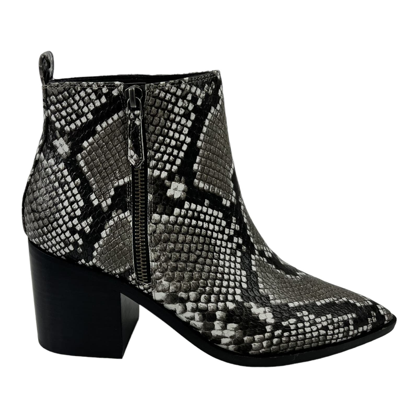 Treasure & Bond Women US 8 Pointed Toe Snake Print Ankle Boots Shoes