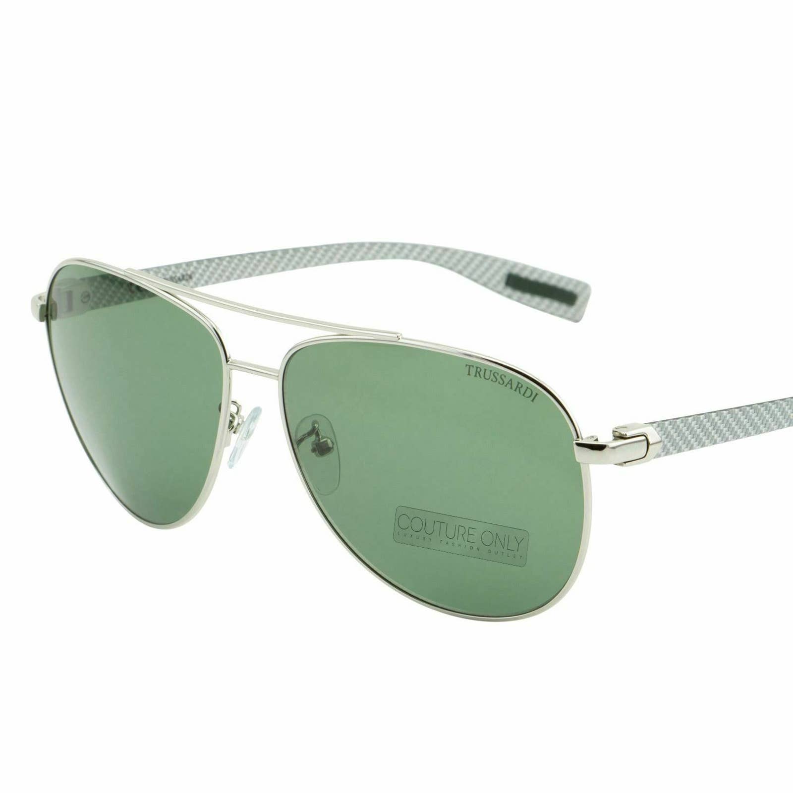 Men Silver Green Aviator Sunglasses STR-175-0579