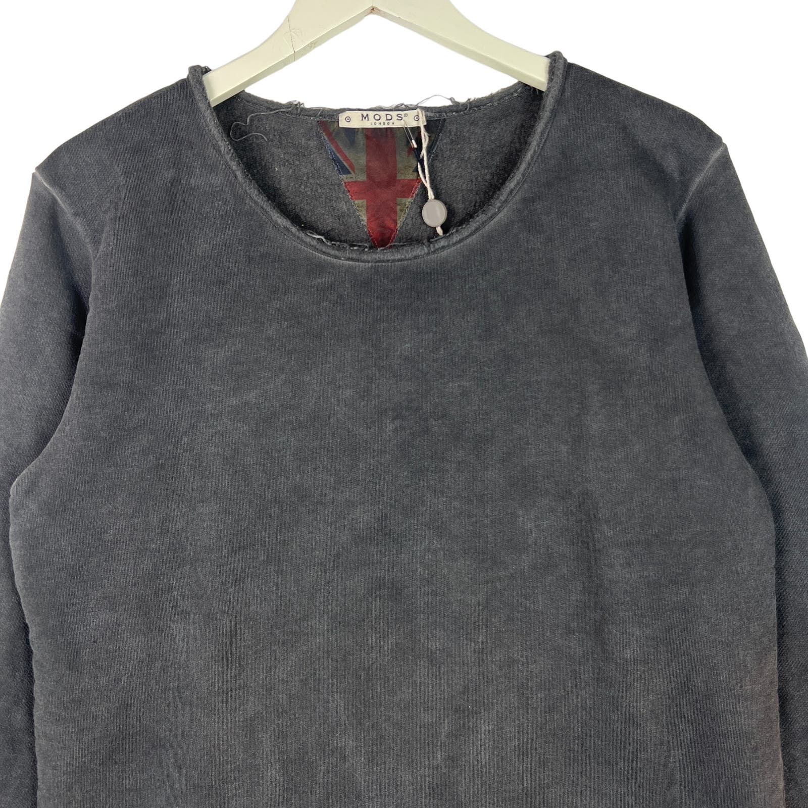 Mods London Men Dark Grey Sweatshirt US L Long Sleeve