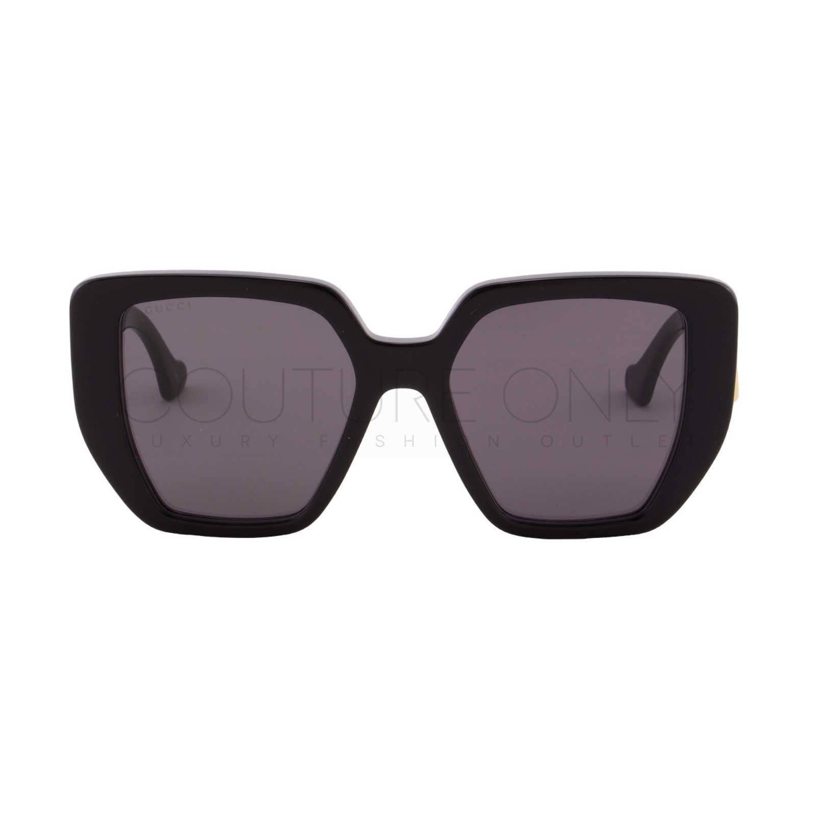 Women Black Oversized Rectangle Sunglasses GG0956S-003