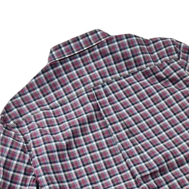 Johnnie-O Men Purple Multicolor Plaid Shirt US S Long sleeve Button Down