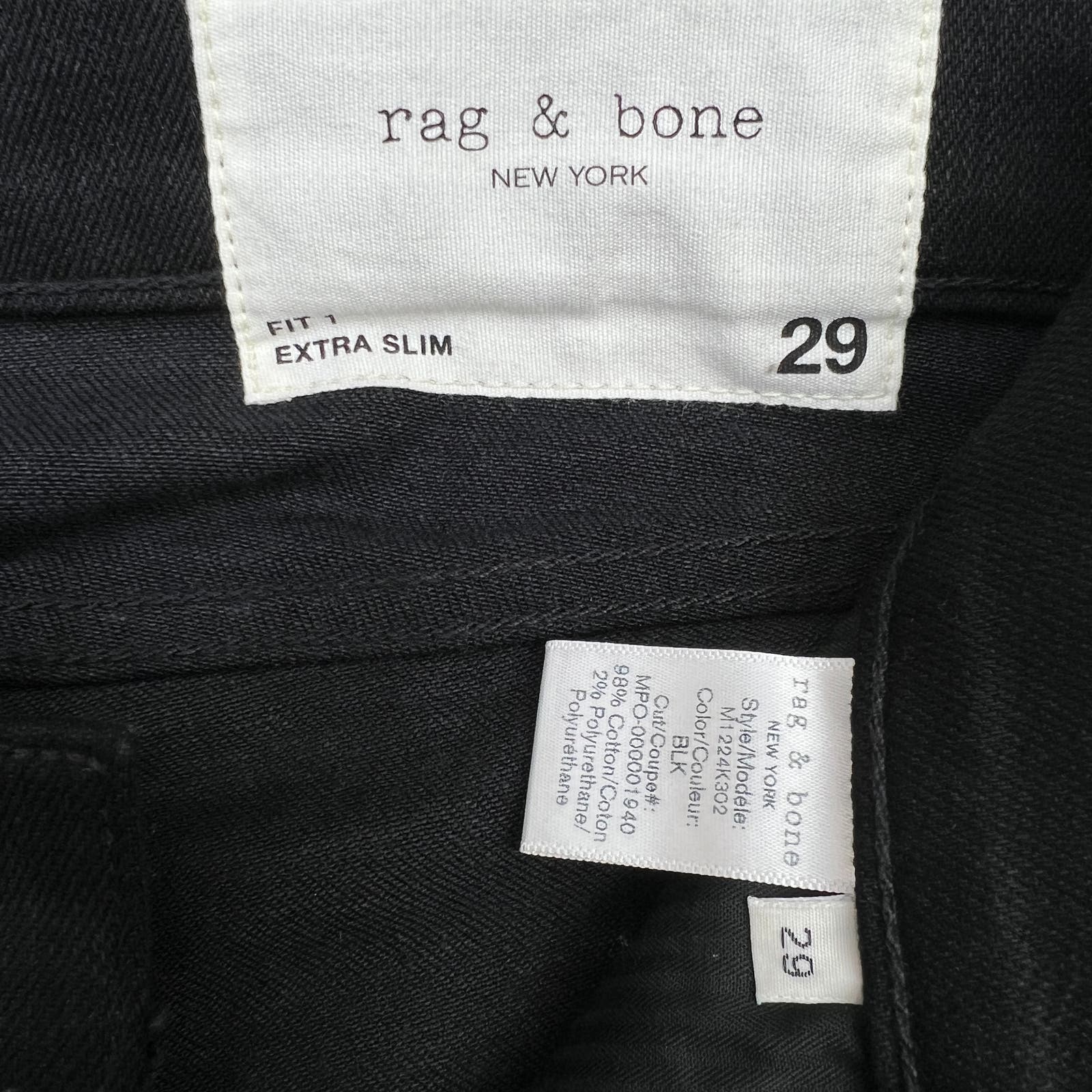 Rag & Bone Women Black Classic Jeans US 29 Skinny Fit