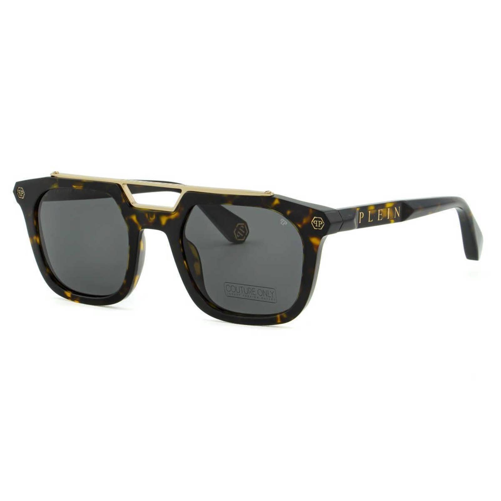 Men Havana Brown Square Pantos Sunglasses SPP001M-0722