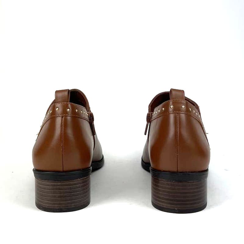Bella Vita Women US 10 Dark Tan Brown Leather Ankle Boot Shoes