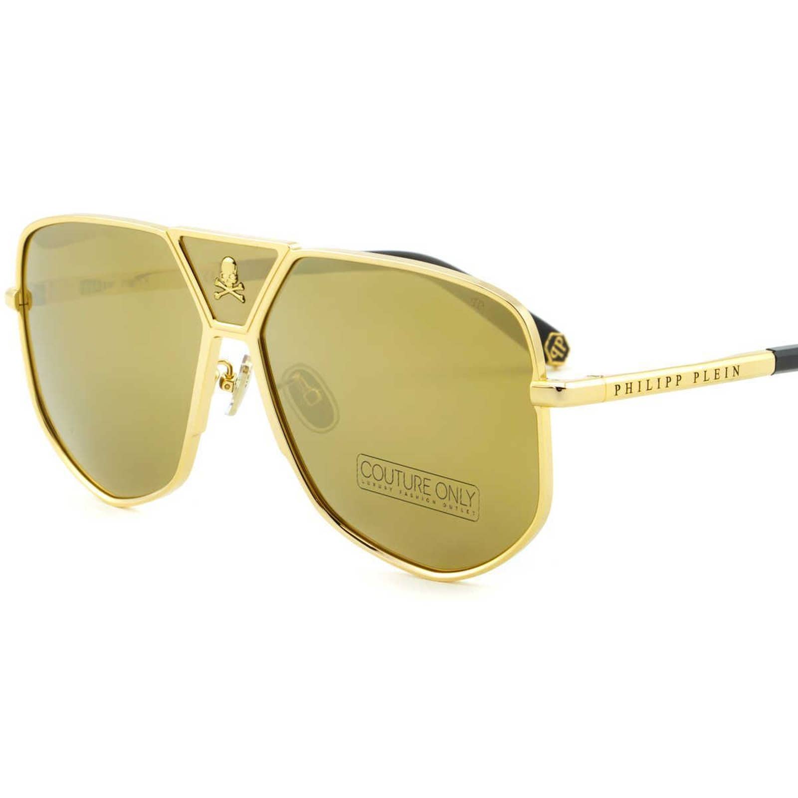 Men Aviator Gold Titanium Sunglasses SPP009V-400G