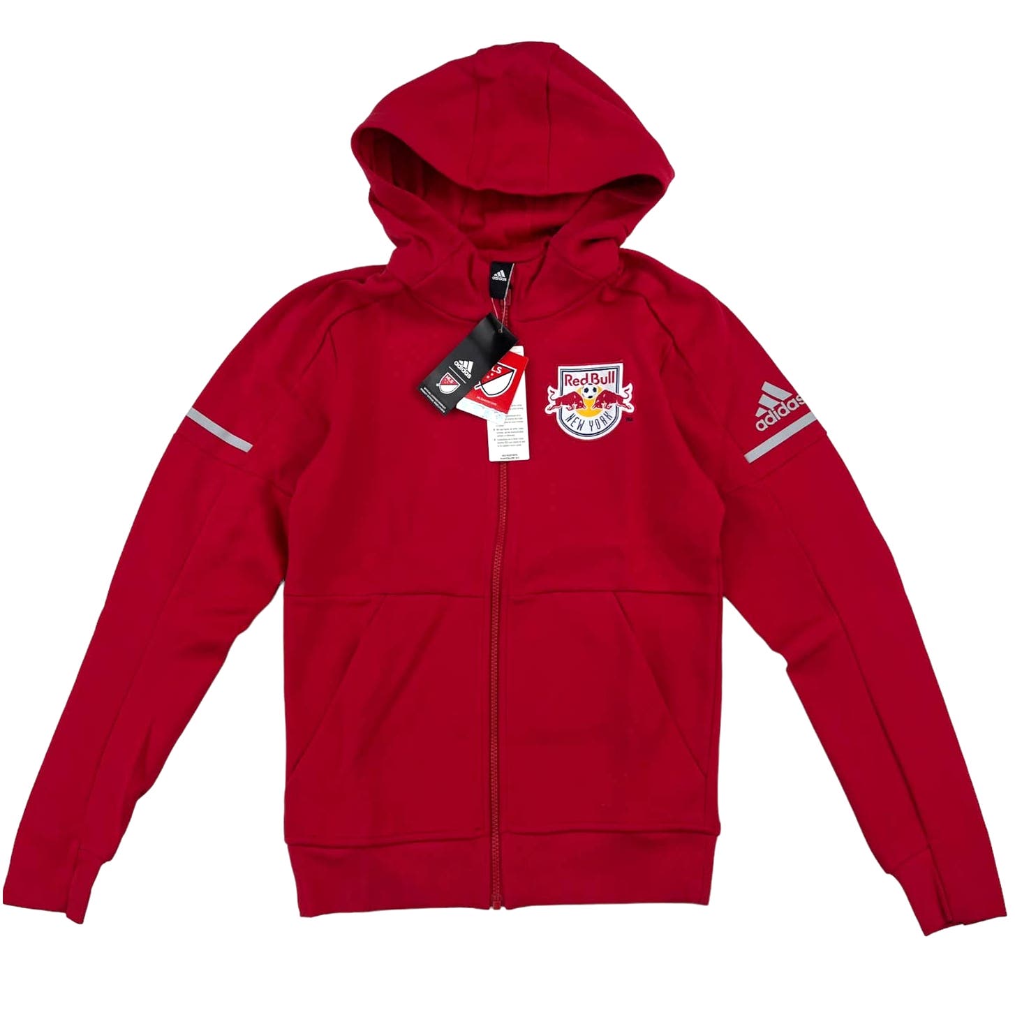 Adidas Red Bull Men Red Jacket US XS Full Zip Long Sleeve Hoodie