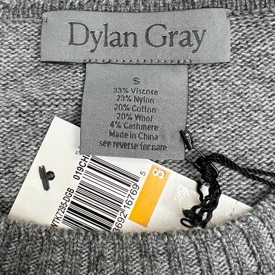 Dylan Gray Men Crewneck Long Sleeve US S Wool Cashmere Sweatshirt
