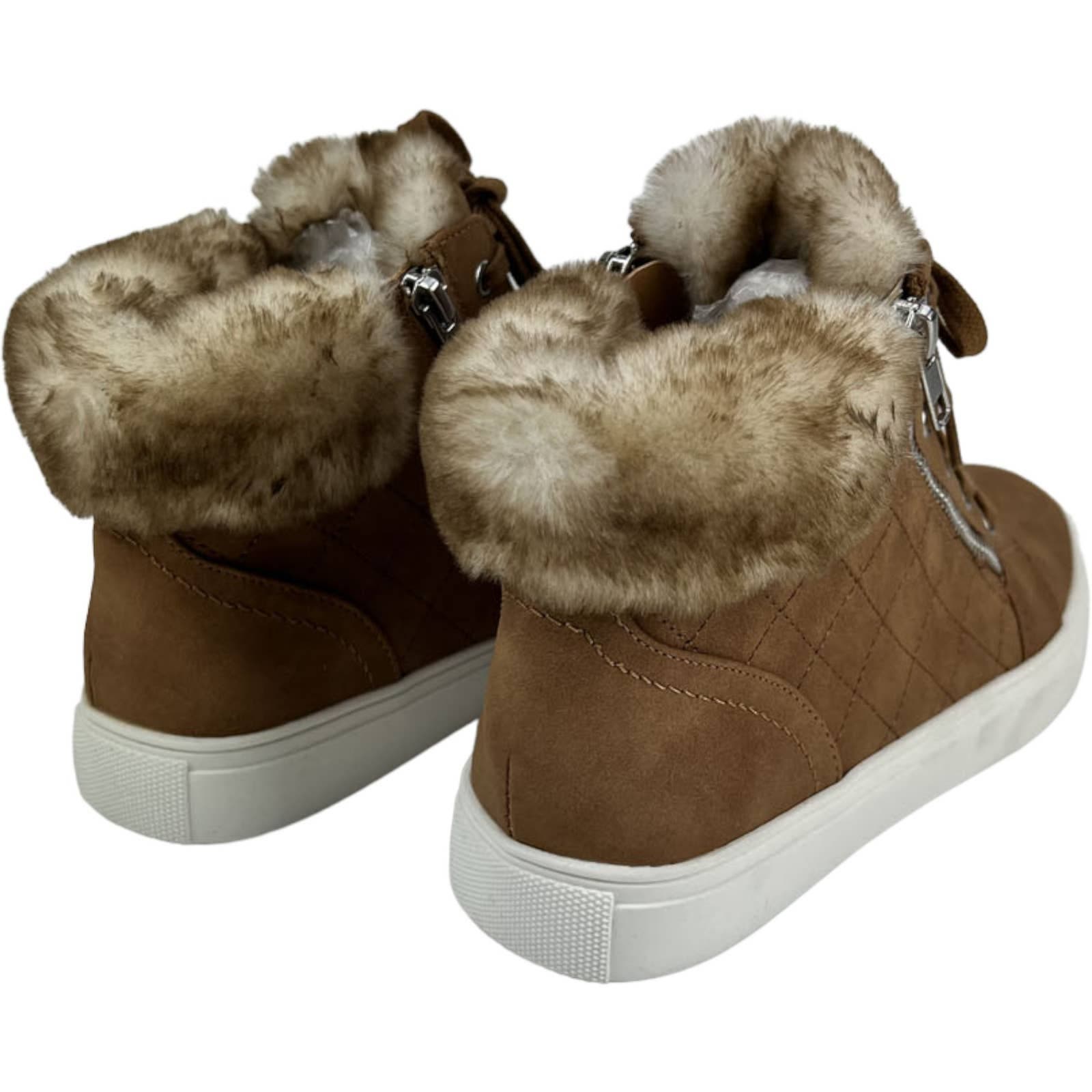 Report Women US 7.5 Tan Brown Shoes Armond Fur High Top Sneaker