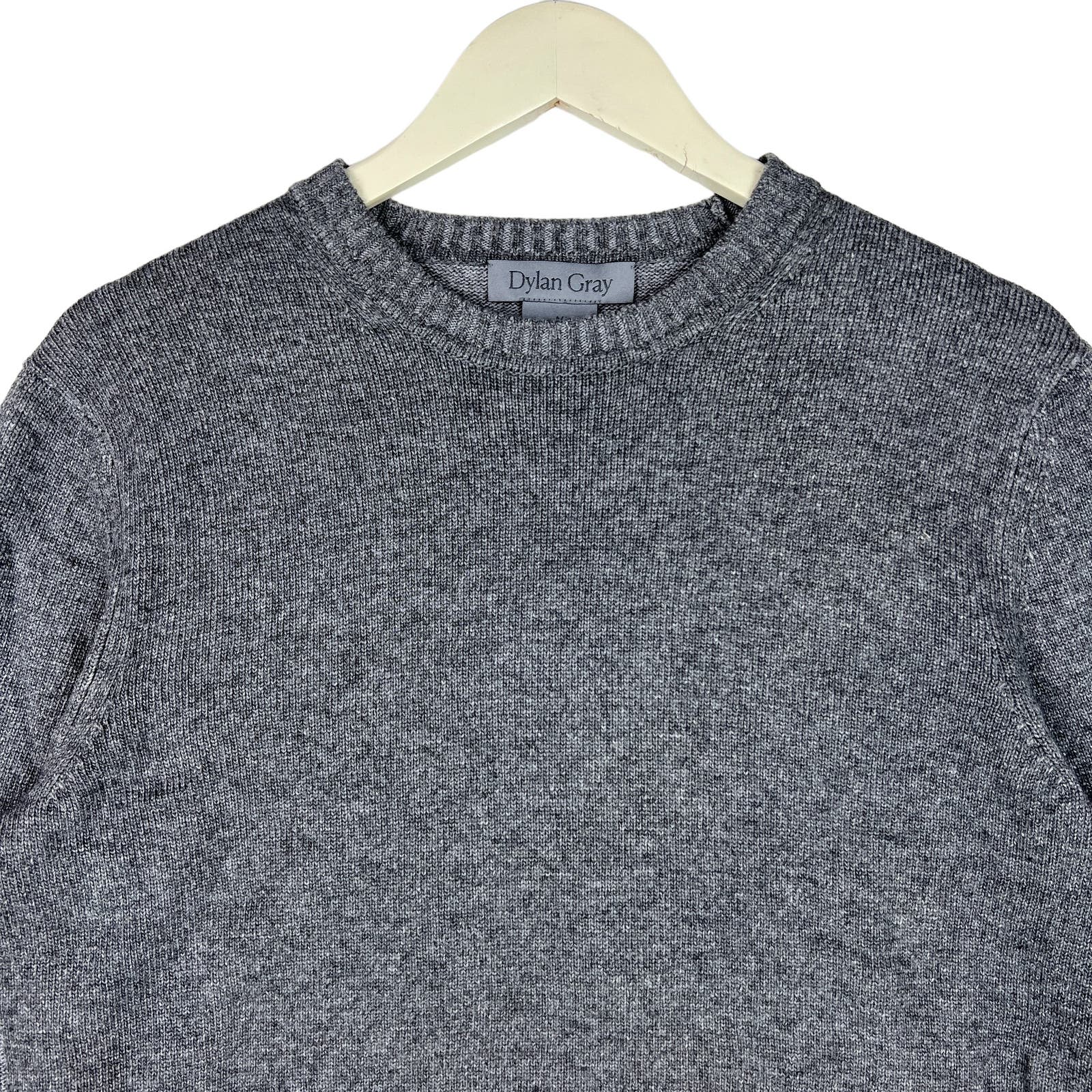 Dylan Gray Men Crewneck Long Sleeve US S Wool Cashmere Sweatshirt