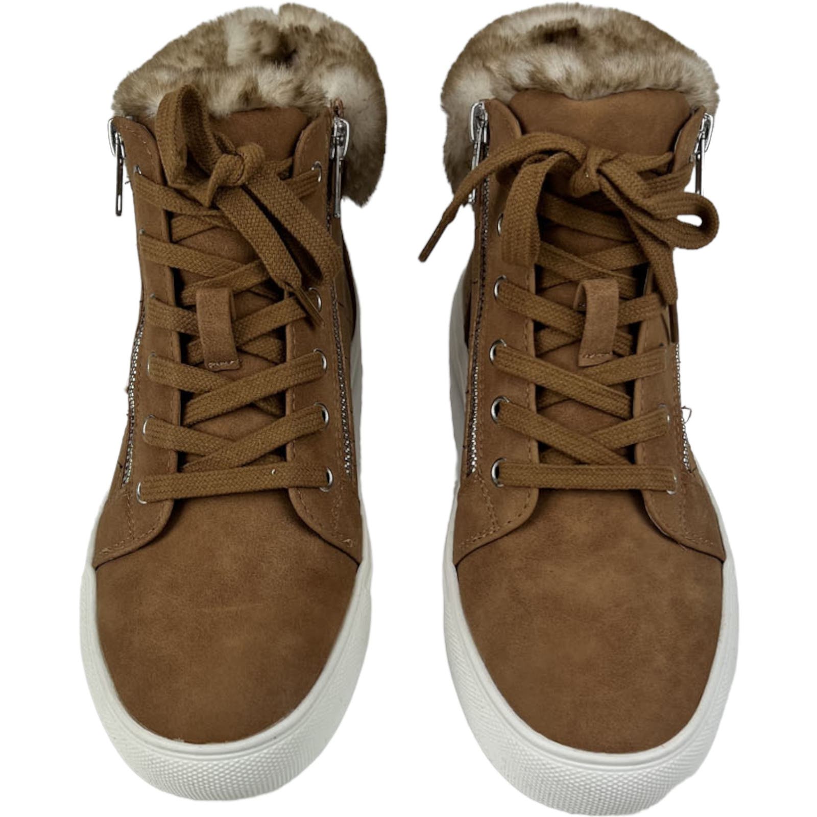 Report Women US 7.5 Tan Brown Shoes Armond Fur High Top Sneaker