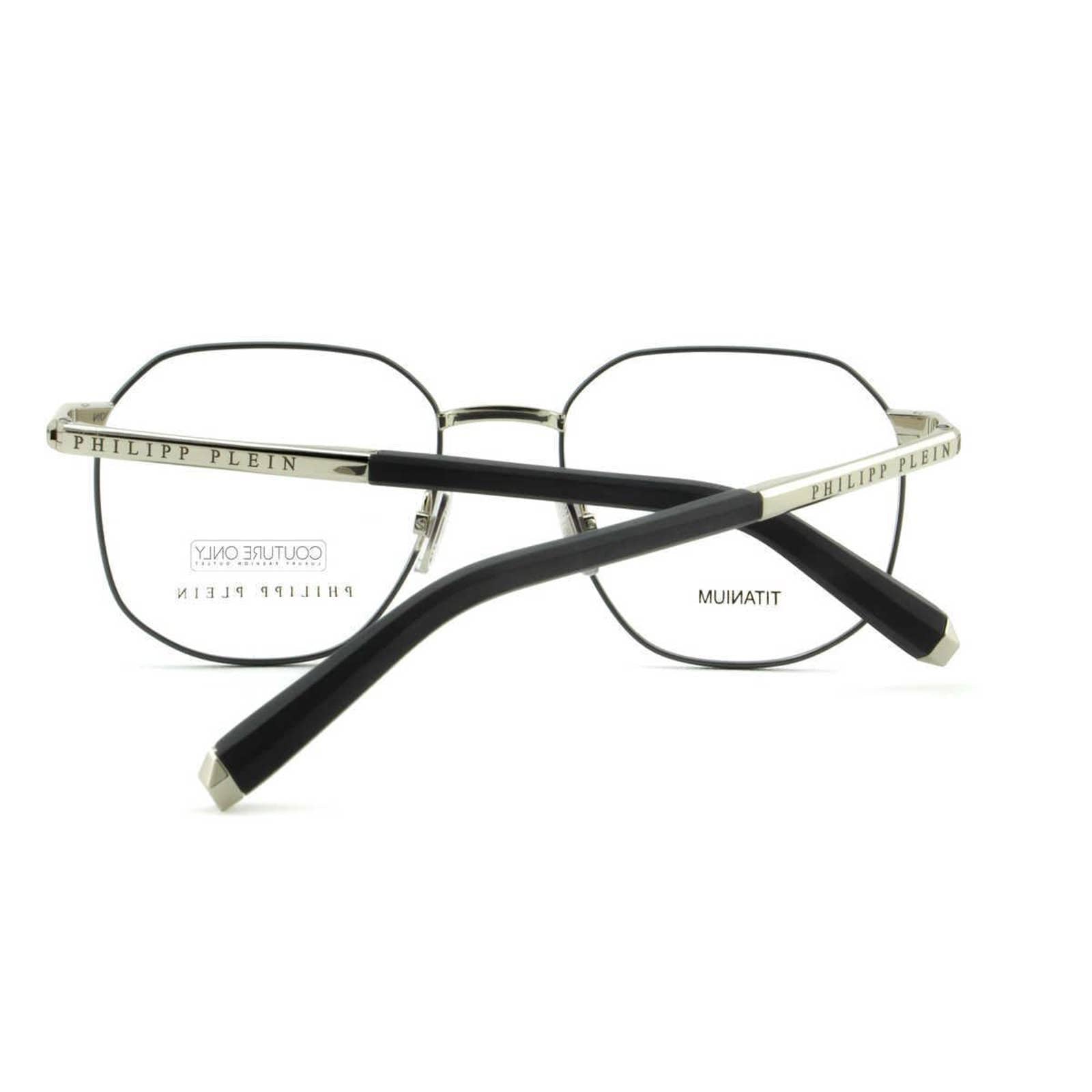 Men Optical Geometric Square Silver Titanium Glasses VPP020M-0S30