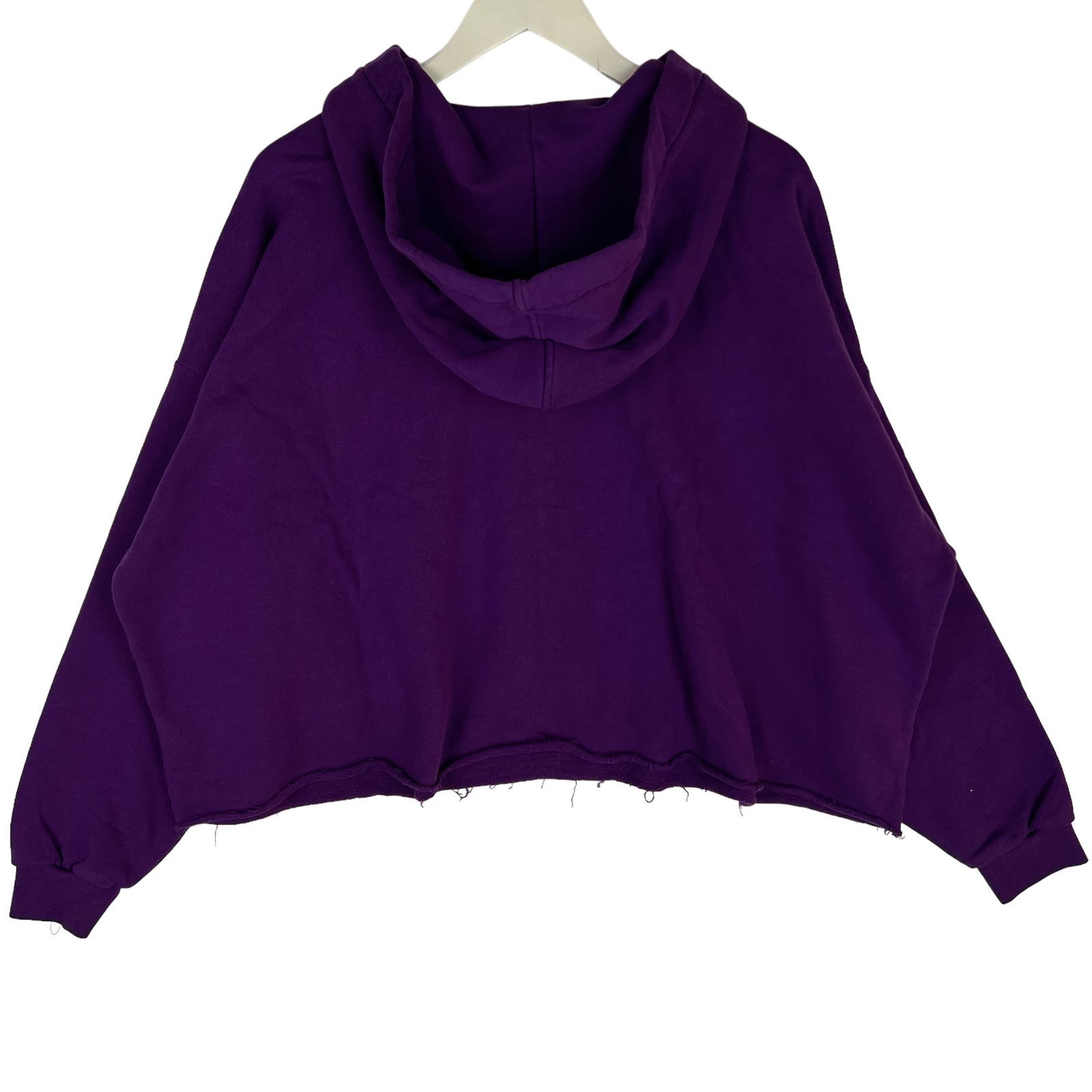Gaelle Paris Women Purple Oversized Hoody IT 2 Long Sleeve Cotton