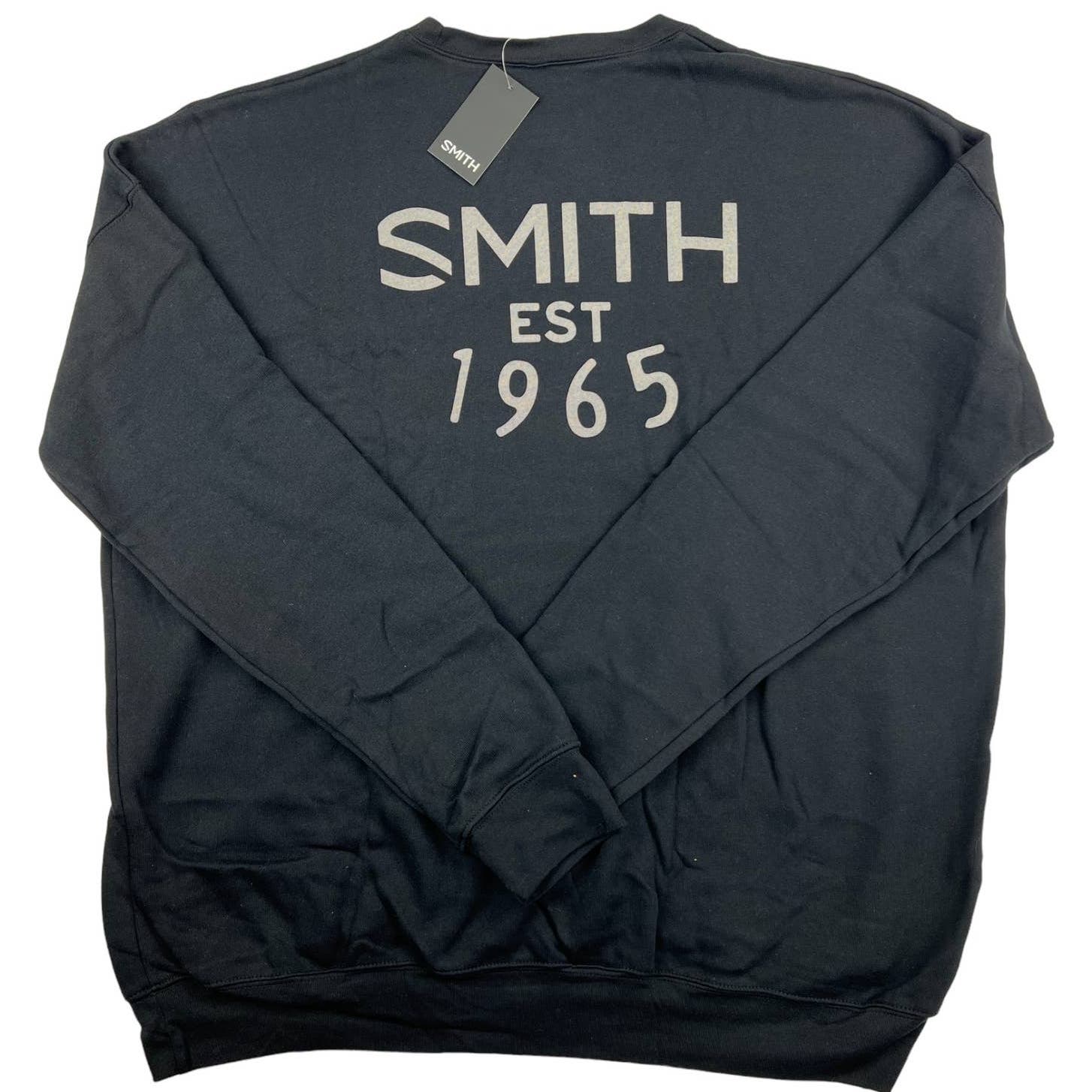 Smith Men Black Sweatshirt US XXL Logo Print Pullover