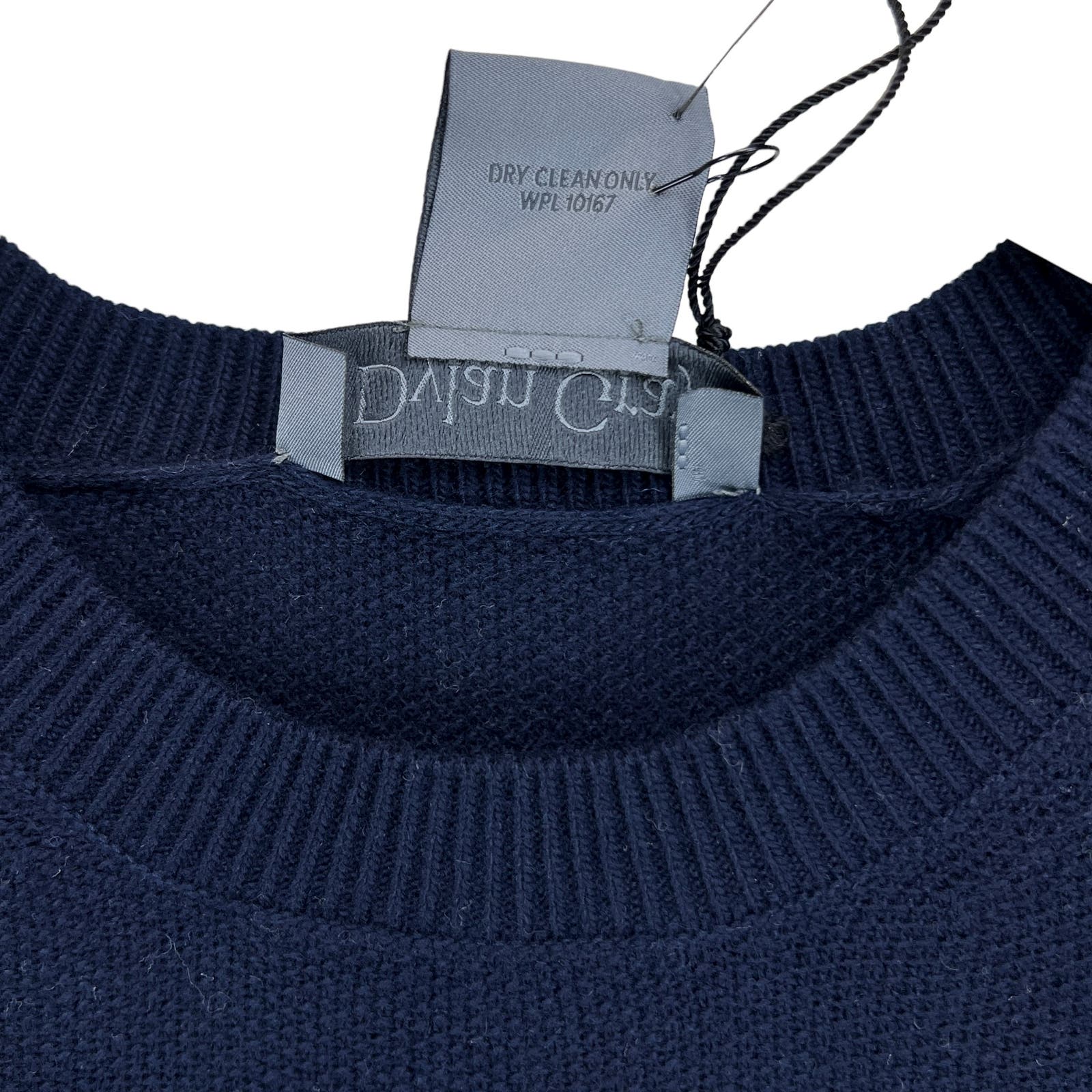 Dylan Gray Men Navy Crewneck US M Wool Sweatshirt Long Sleeves