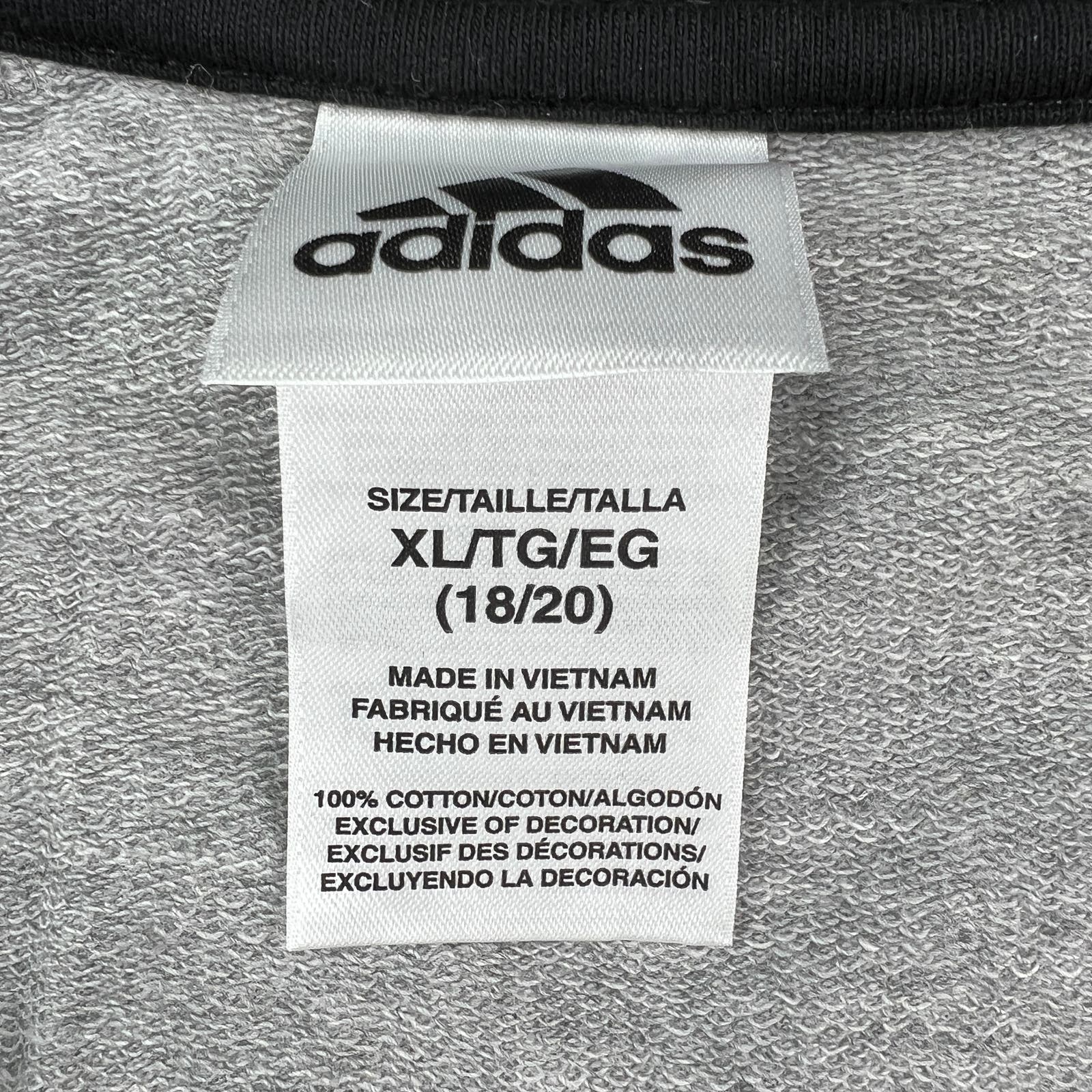 Adidas Black Grey Sporty Cotton Jacket US XL Transitional  Full Zip