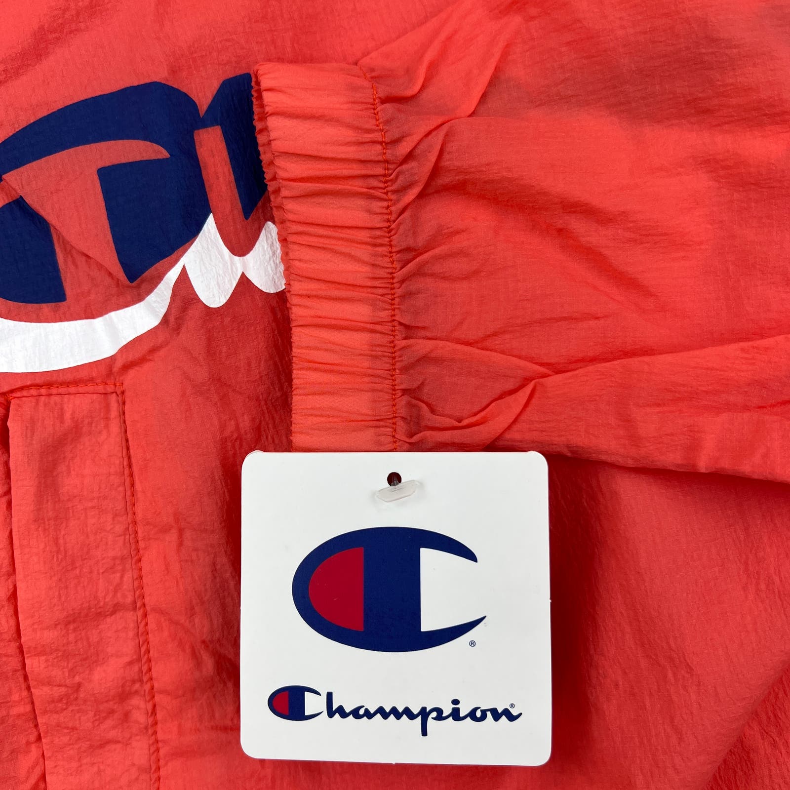 Champion Men Red Anorak US XS Hood Windbreaker