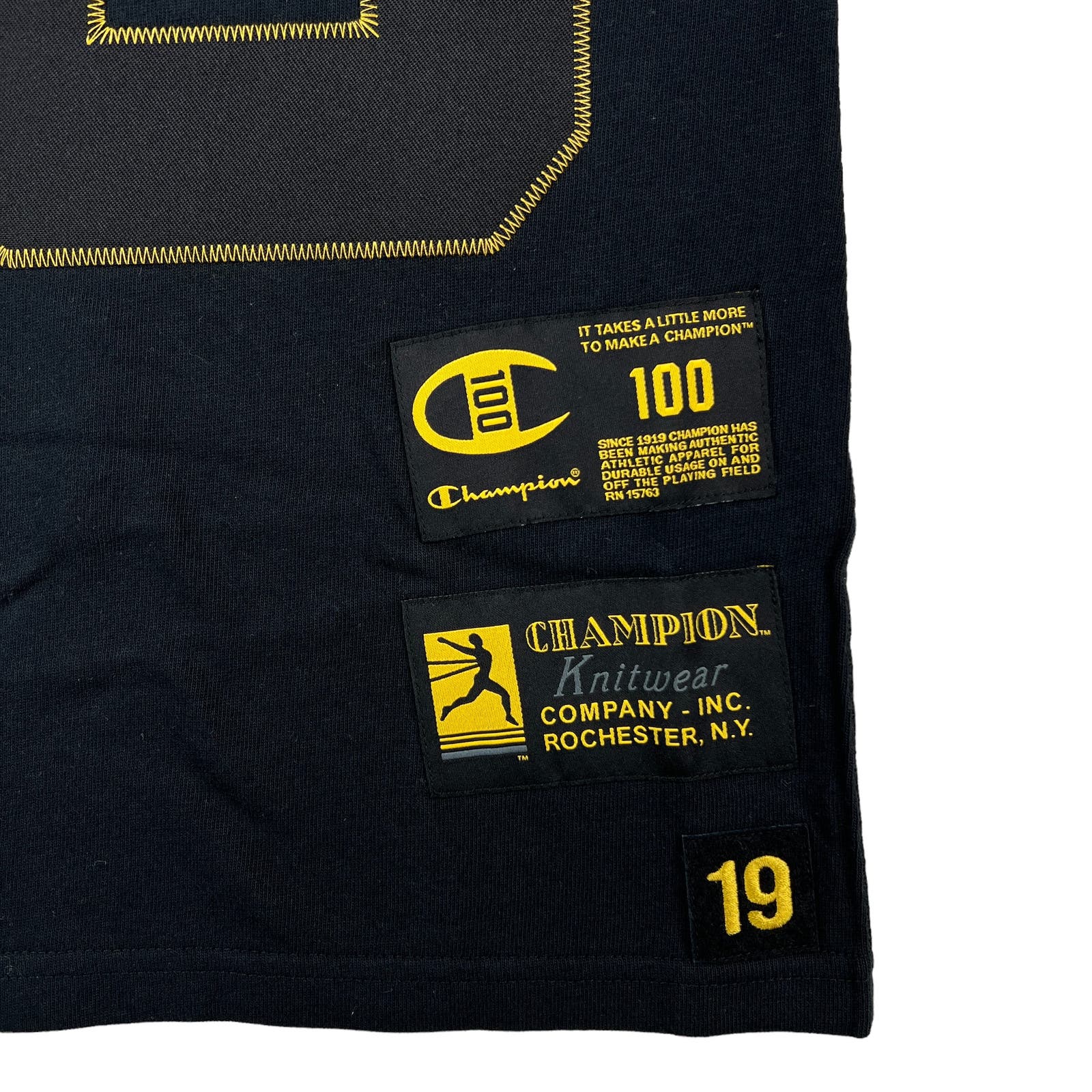 Champion Men Black T-Shirt US XS Century Collection Tee
