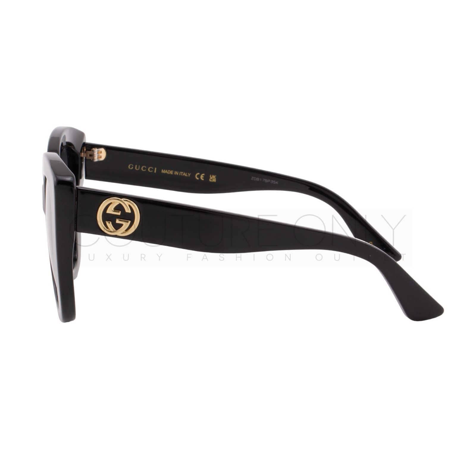 Women  Black Oversized Cat Eye Sunglasses GG0327S-001