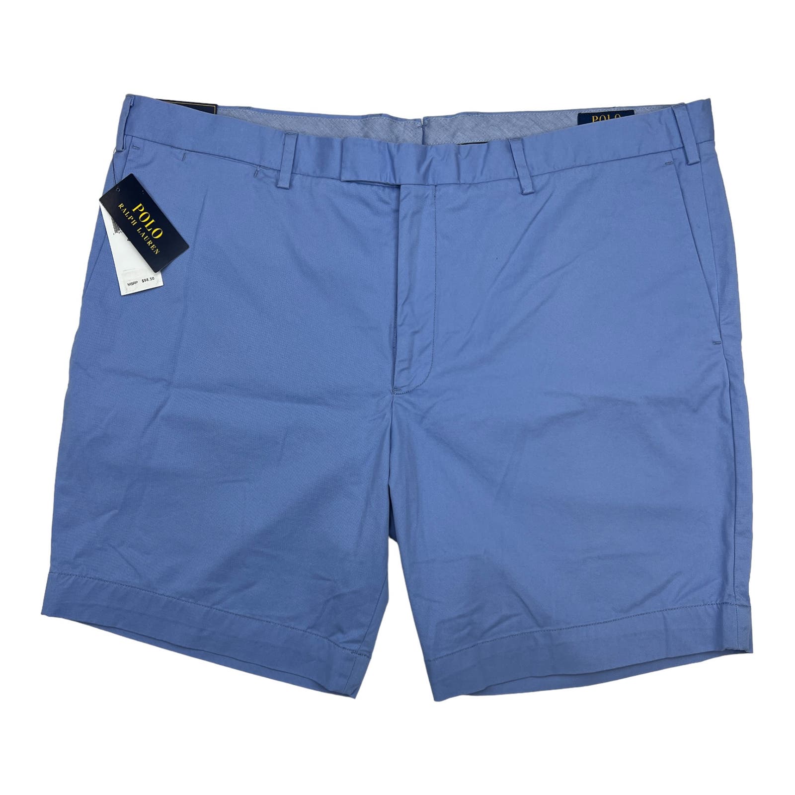 POLO Ralph Lauren Men Light Blue Shorts US 42 Classic Flat Front