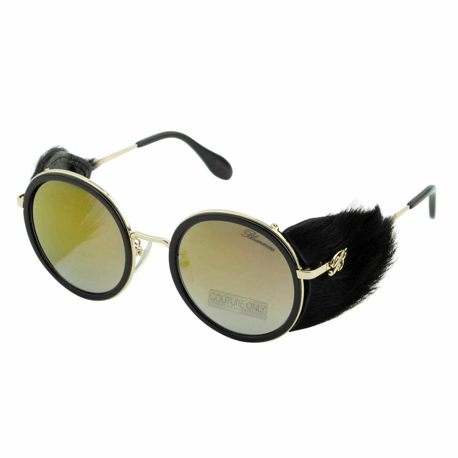 Limited Edition Women Gold Round Sunglasses