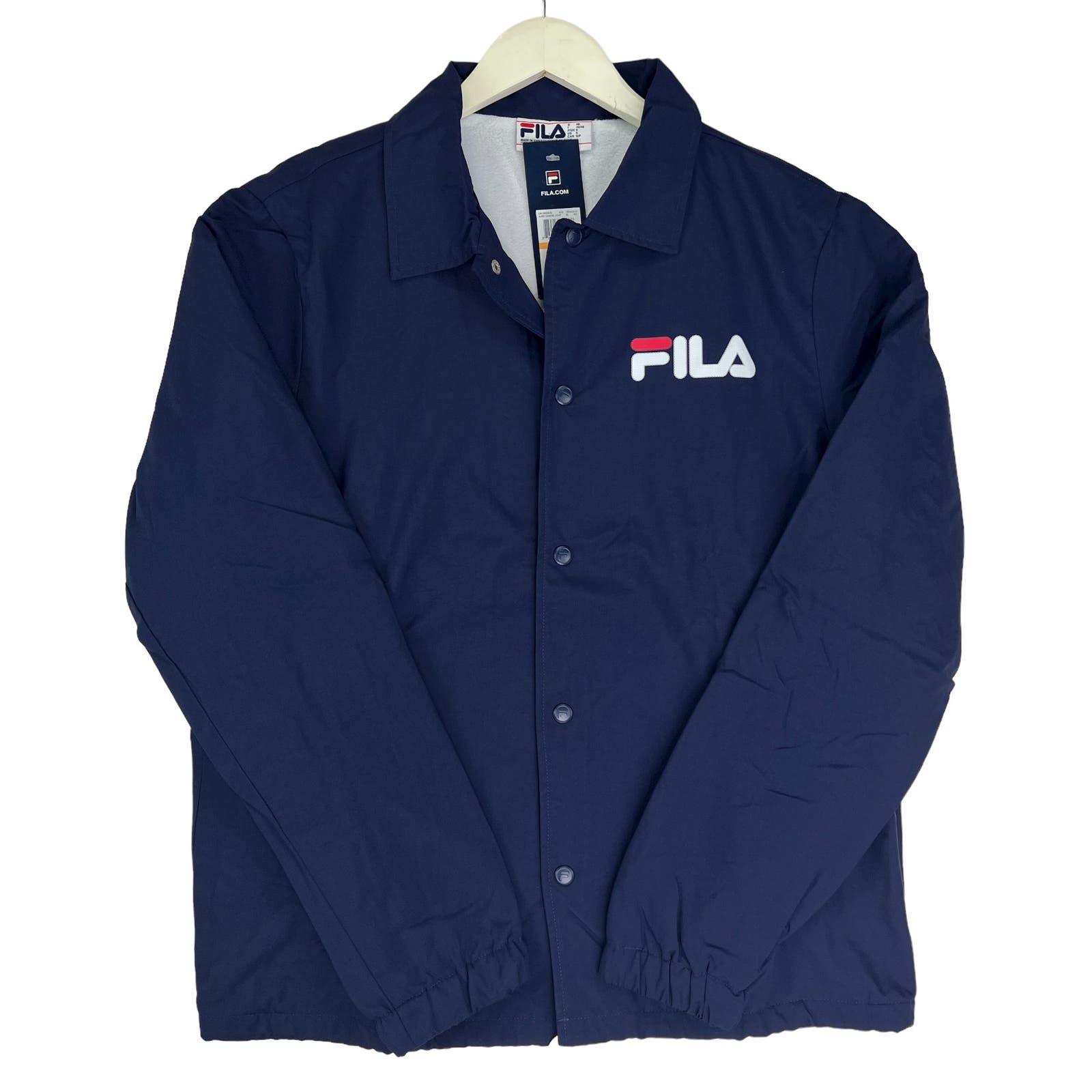 FILA Men Navy Sports Jacket US M Long Sleeves Windbreaker