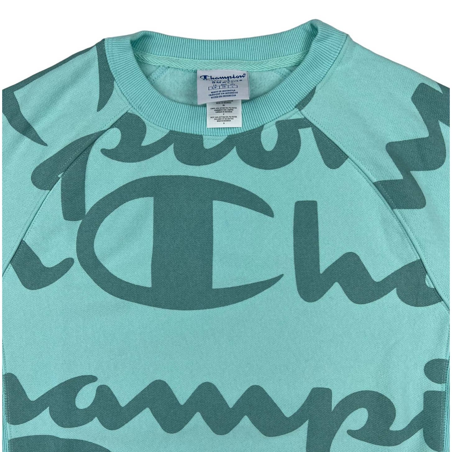 Champion Men Turquoise Blue Sweatshirt US XS Short Sleeve Crew Neck