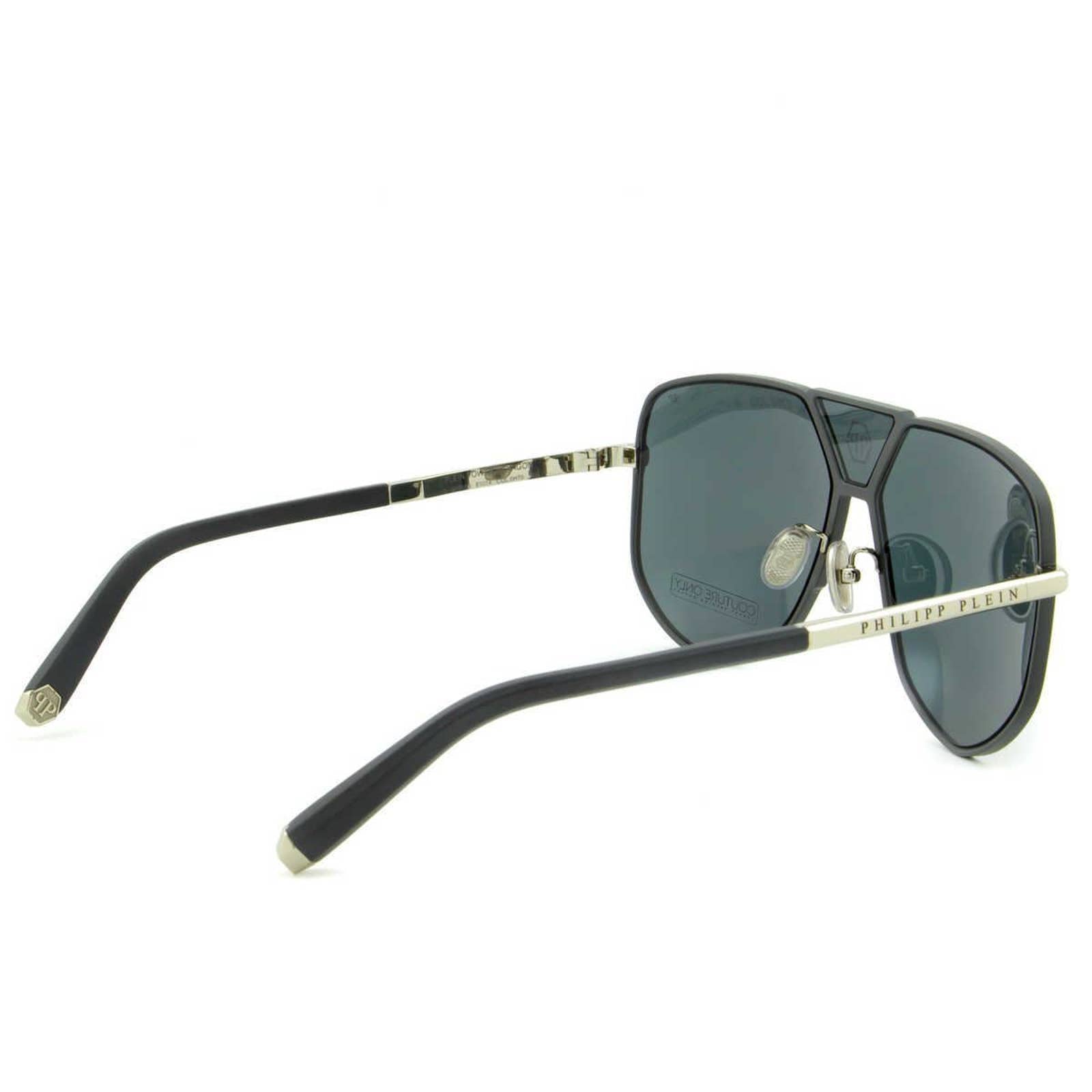 Men Gray Titanium Aviator Sunglasses SPP009M-0H70