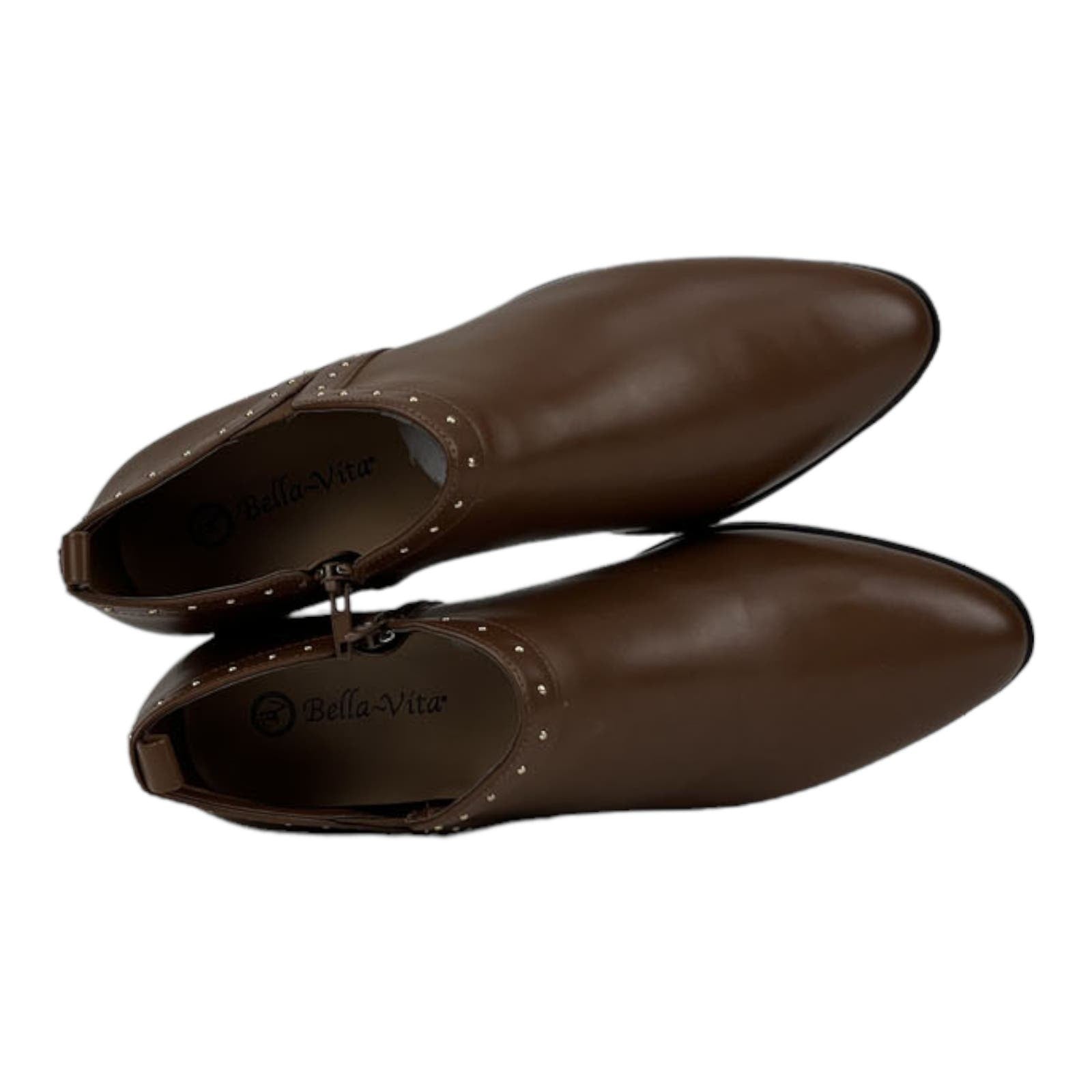 Bella Vita Women US 9 Dark Tan Brown Leather Ankle Boot Shoes
