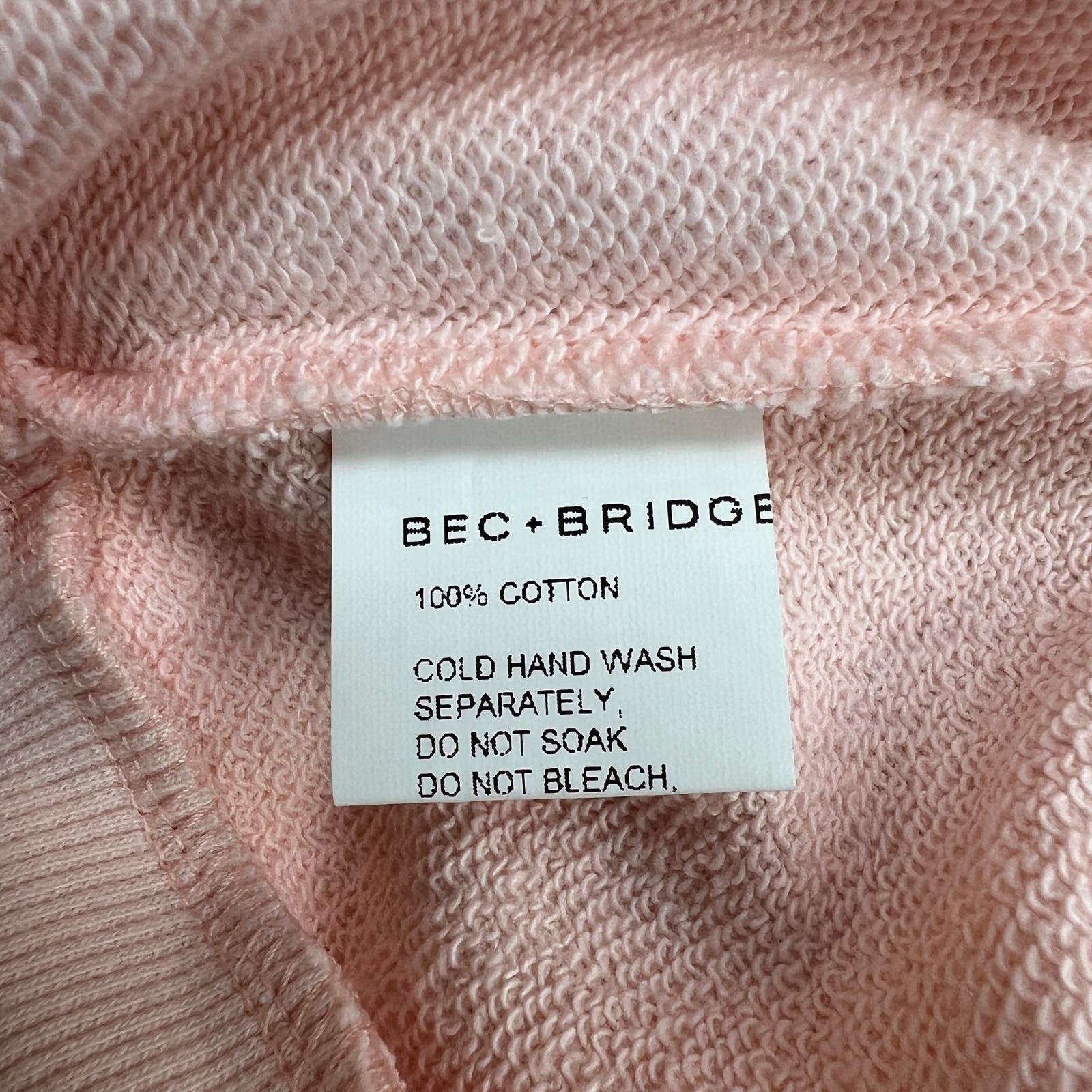 BEC+BRIDGE Kiss Me Women Pink Sweatshirt US 8 Cotton Long Sleeve